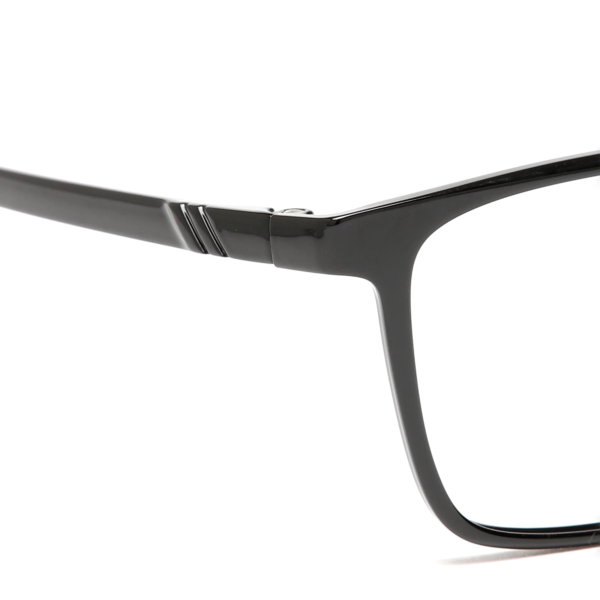 Cavolin Black Rectangle Eyeglasses
