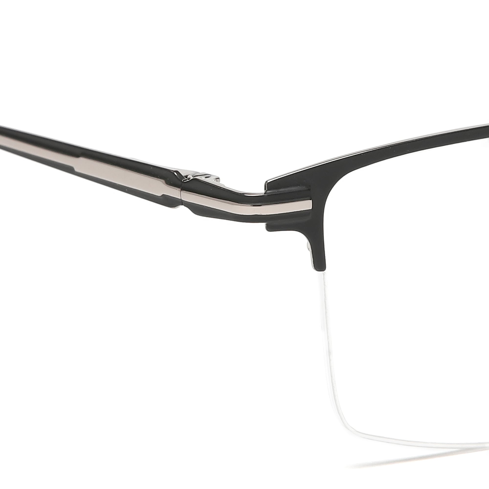 Cavolin Black Rectangle Eyeglasses
