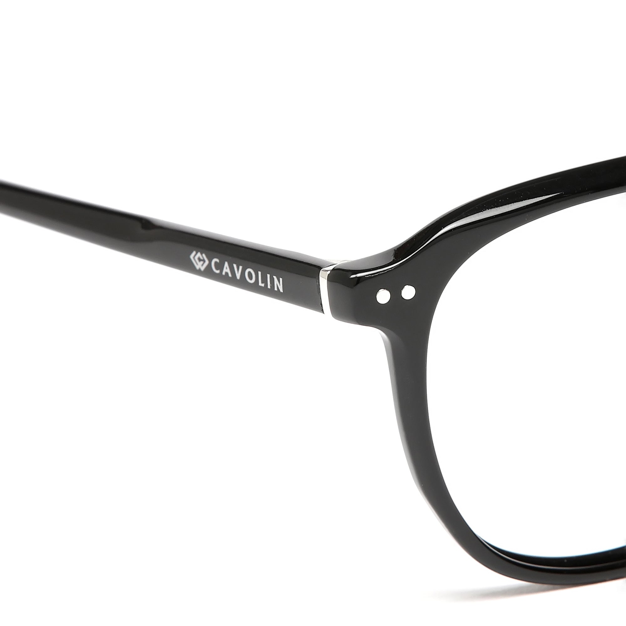 Cavolin Black Geometric Eyeglasses