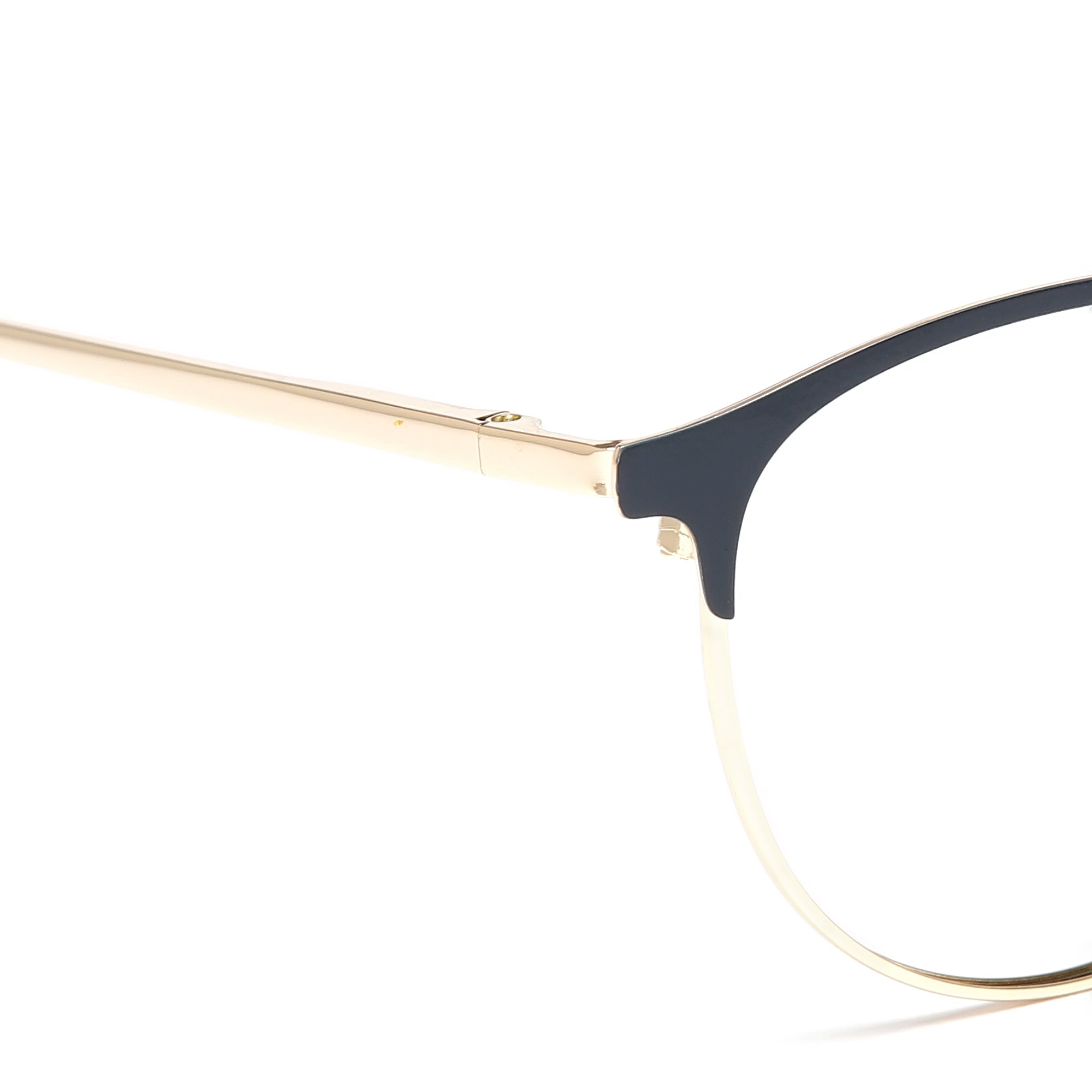 Cavolin Blue Gold Round Eyeglasses