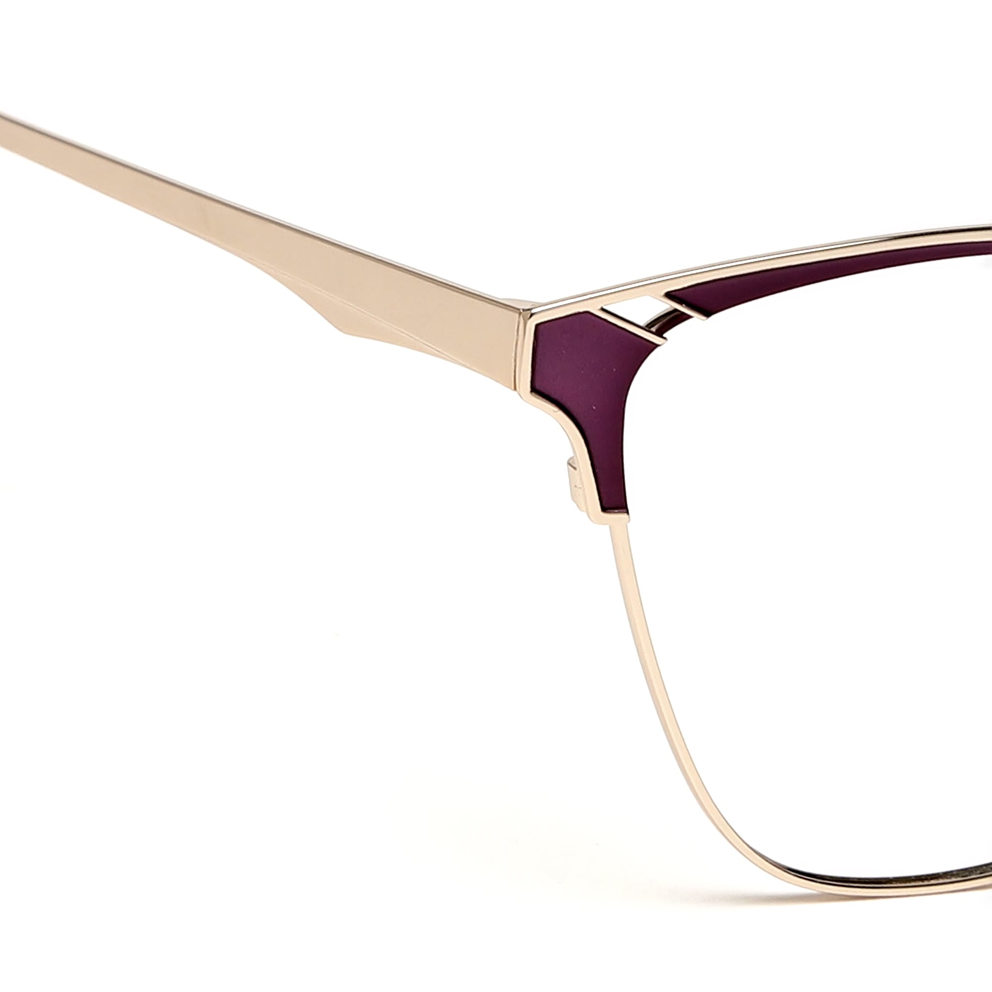 Cavolin Purple Gold Cat Eye Eyeglasses
