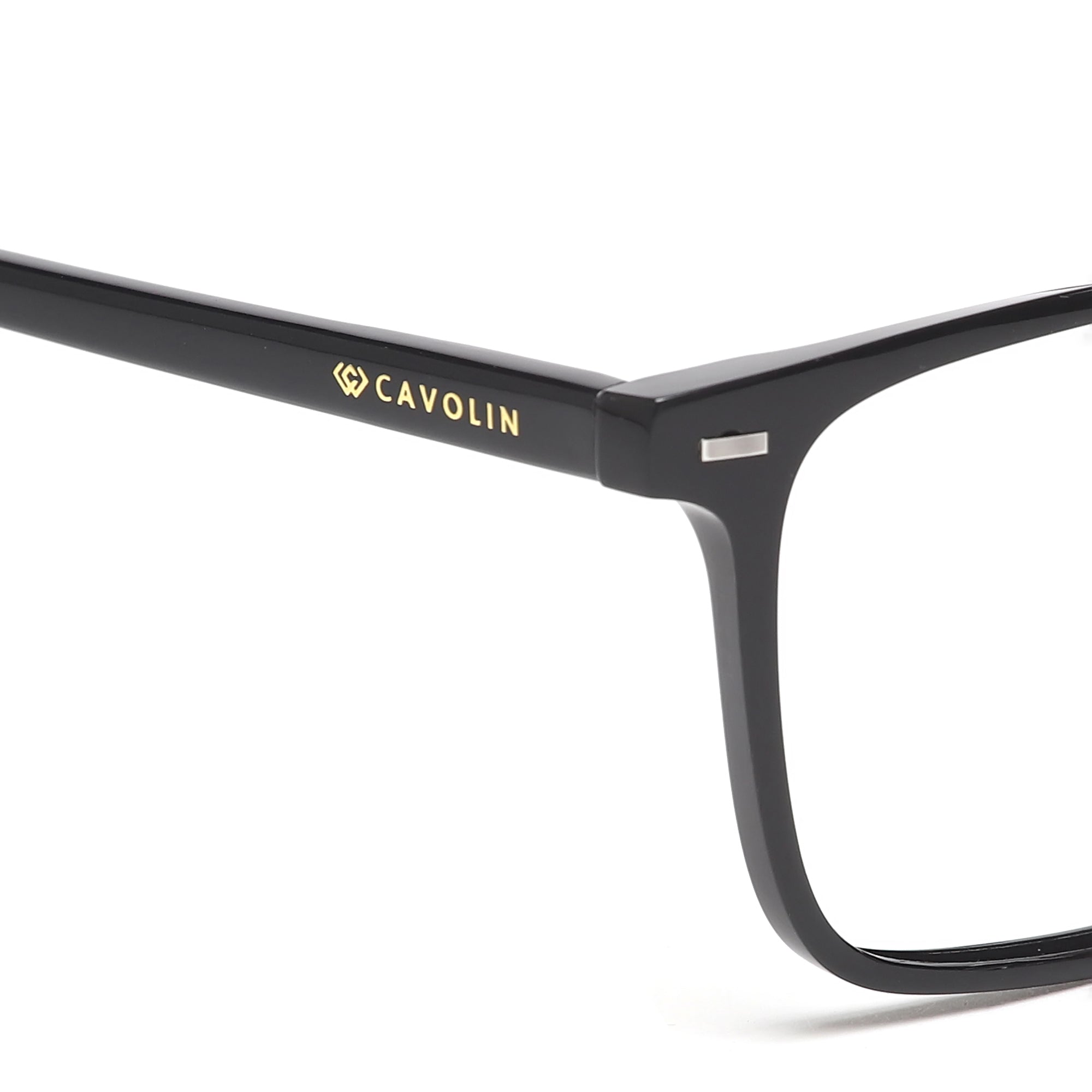 Cavolin Black Rectagle Eyeglasses