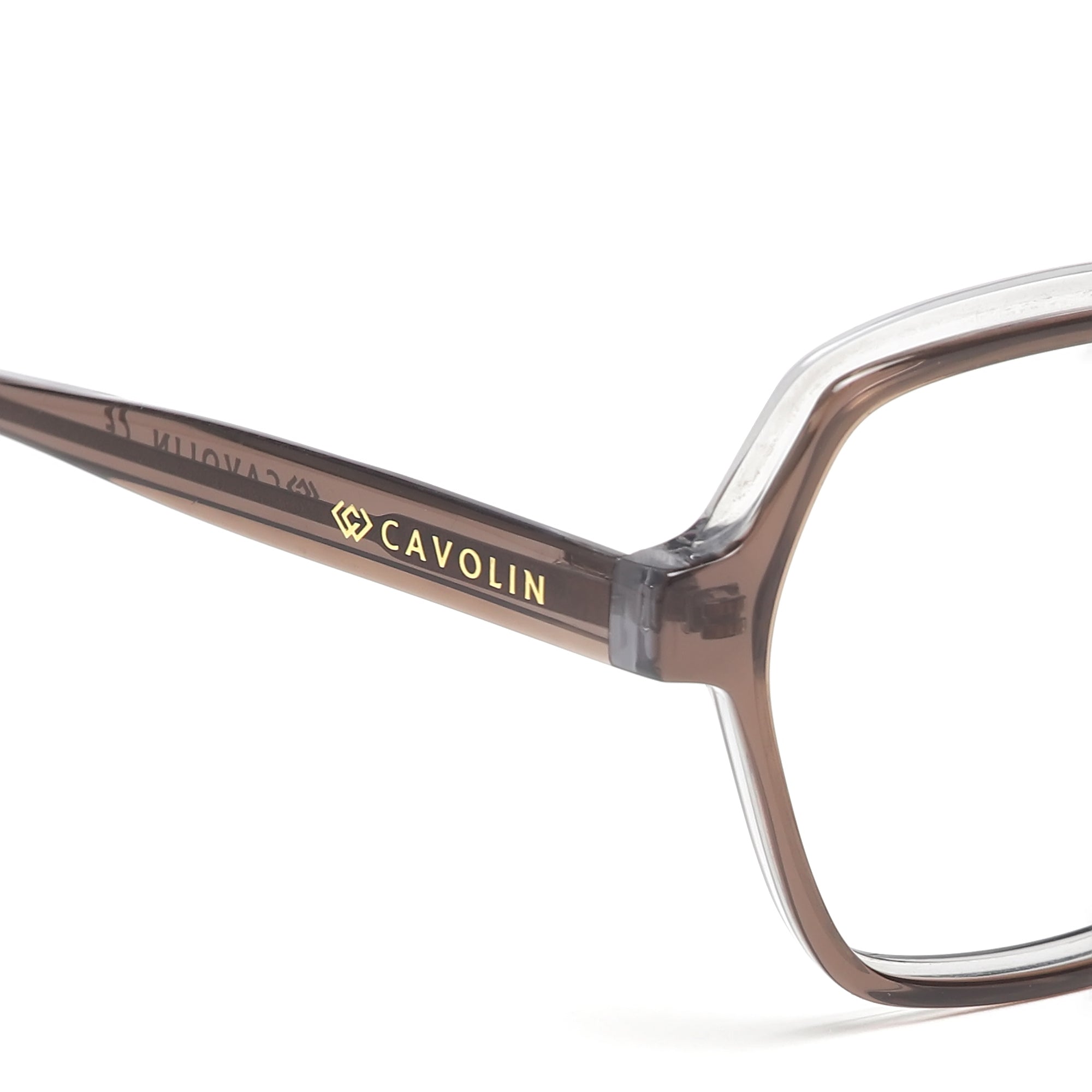 Cavolin Brown Hexagonal Eyeglasses