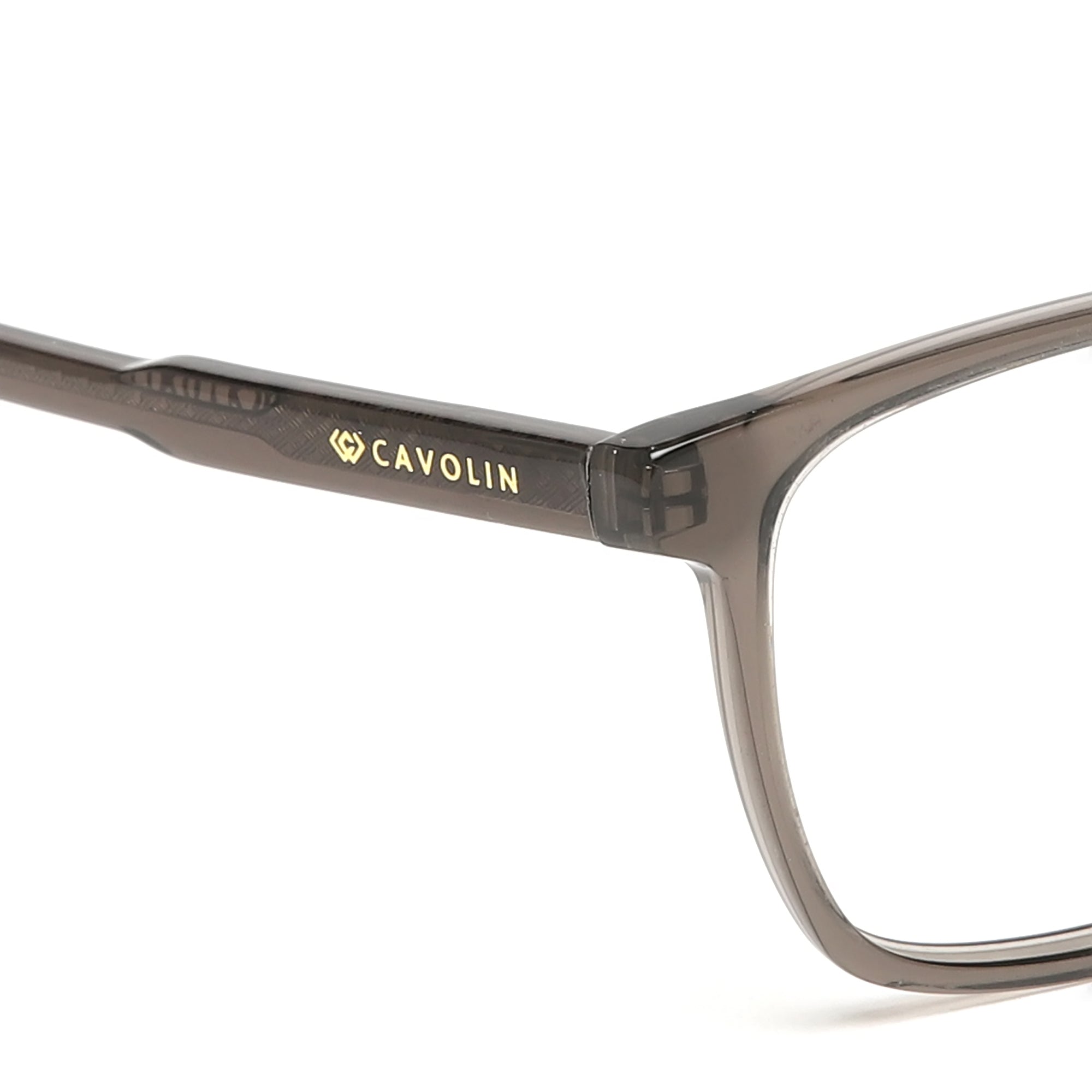 Cavolin Grey Transparent Rectangle Eyeglasses