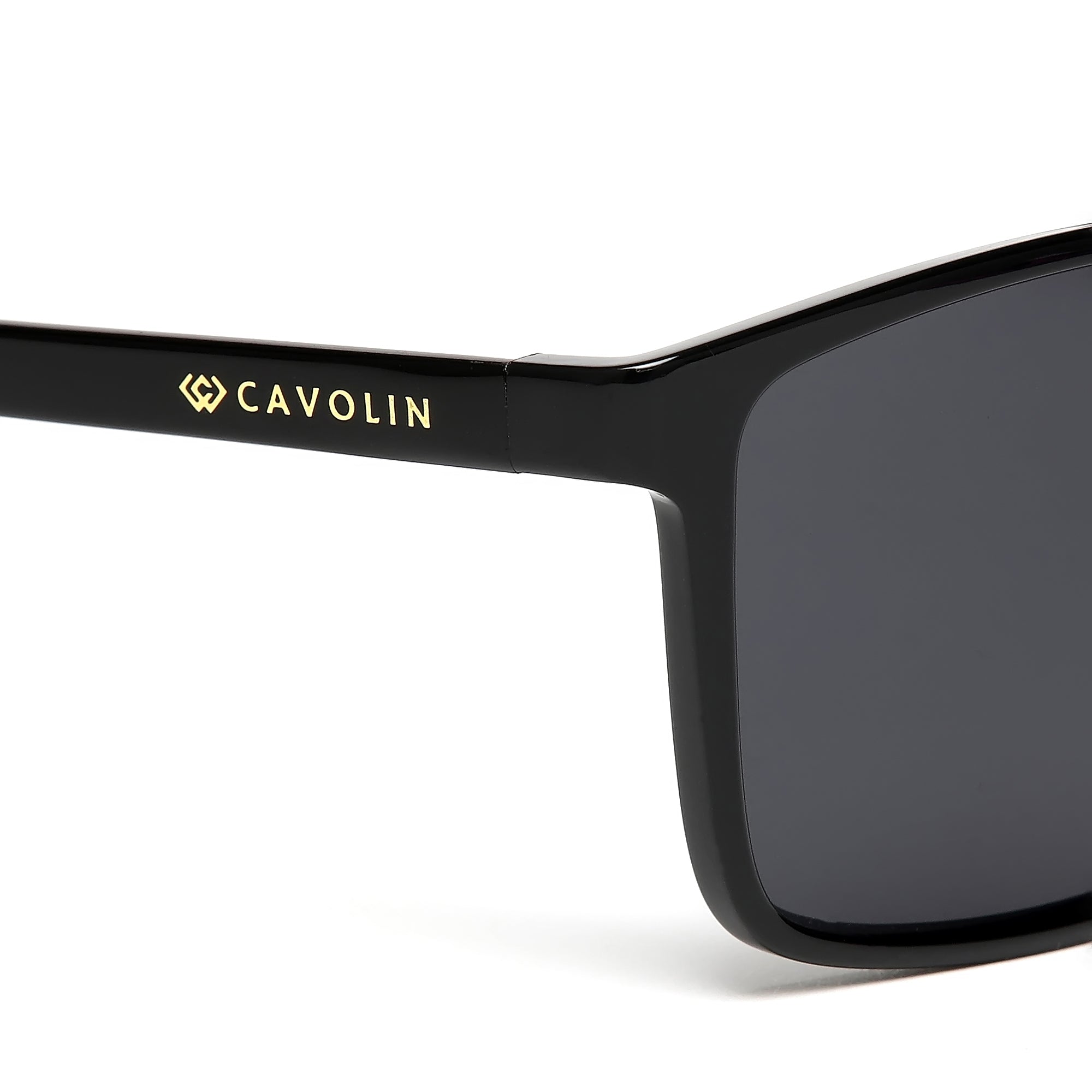 Cavolin Black Rectangle Sunglasses