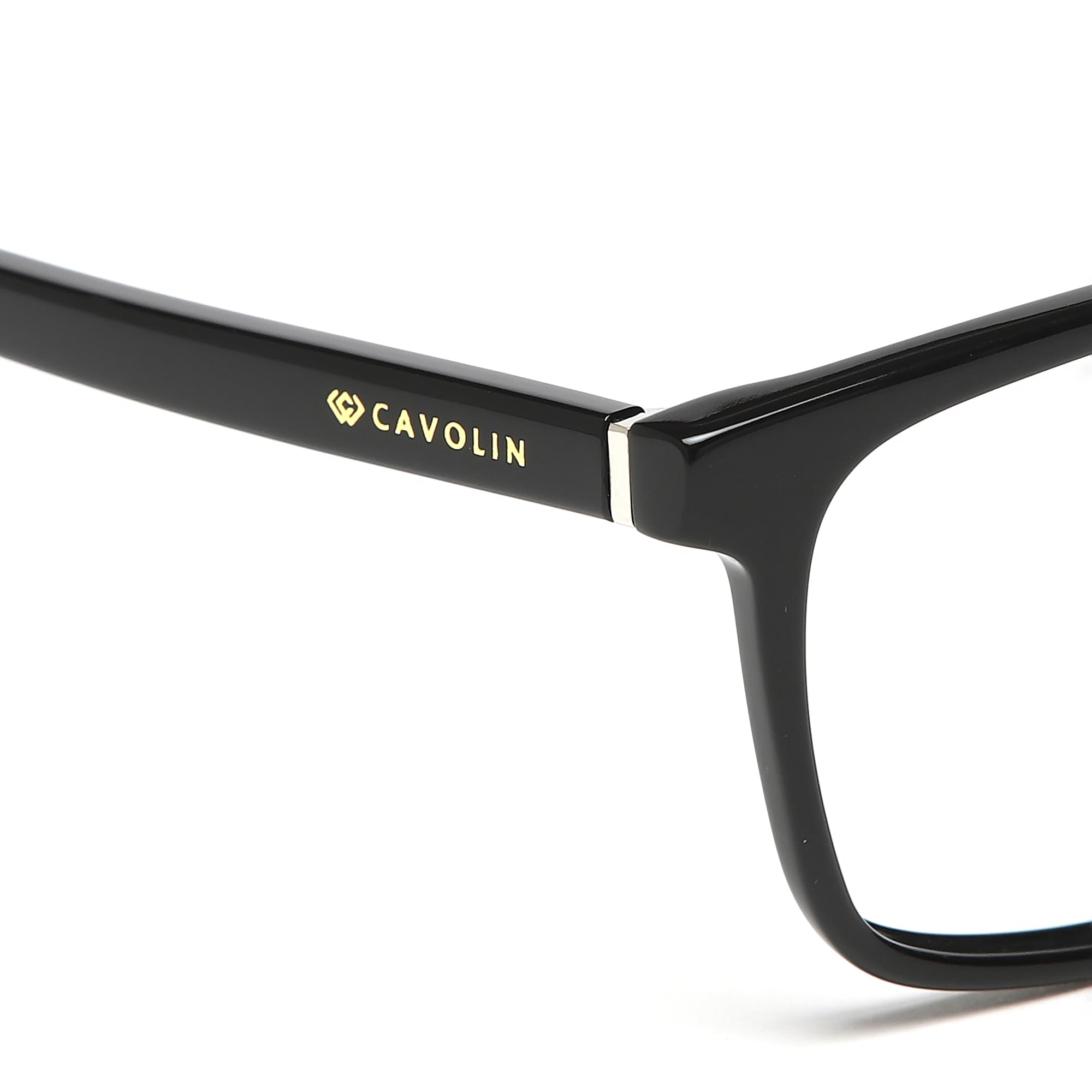 Cavolin Black Rectangle Eyeglasses
