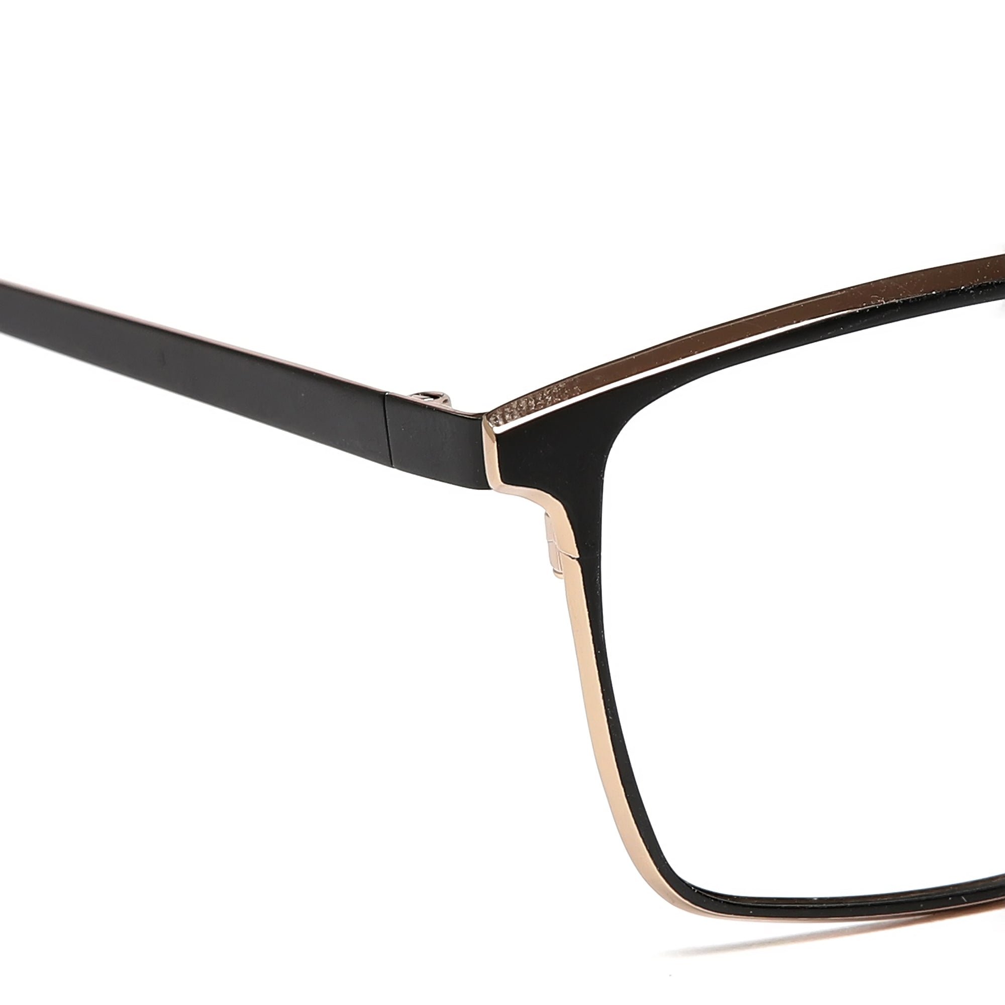 Cavolin Black Brown Rectangle Eyeglasses