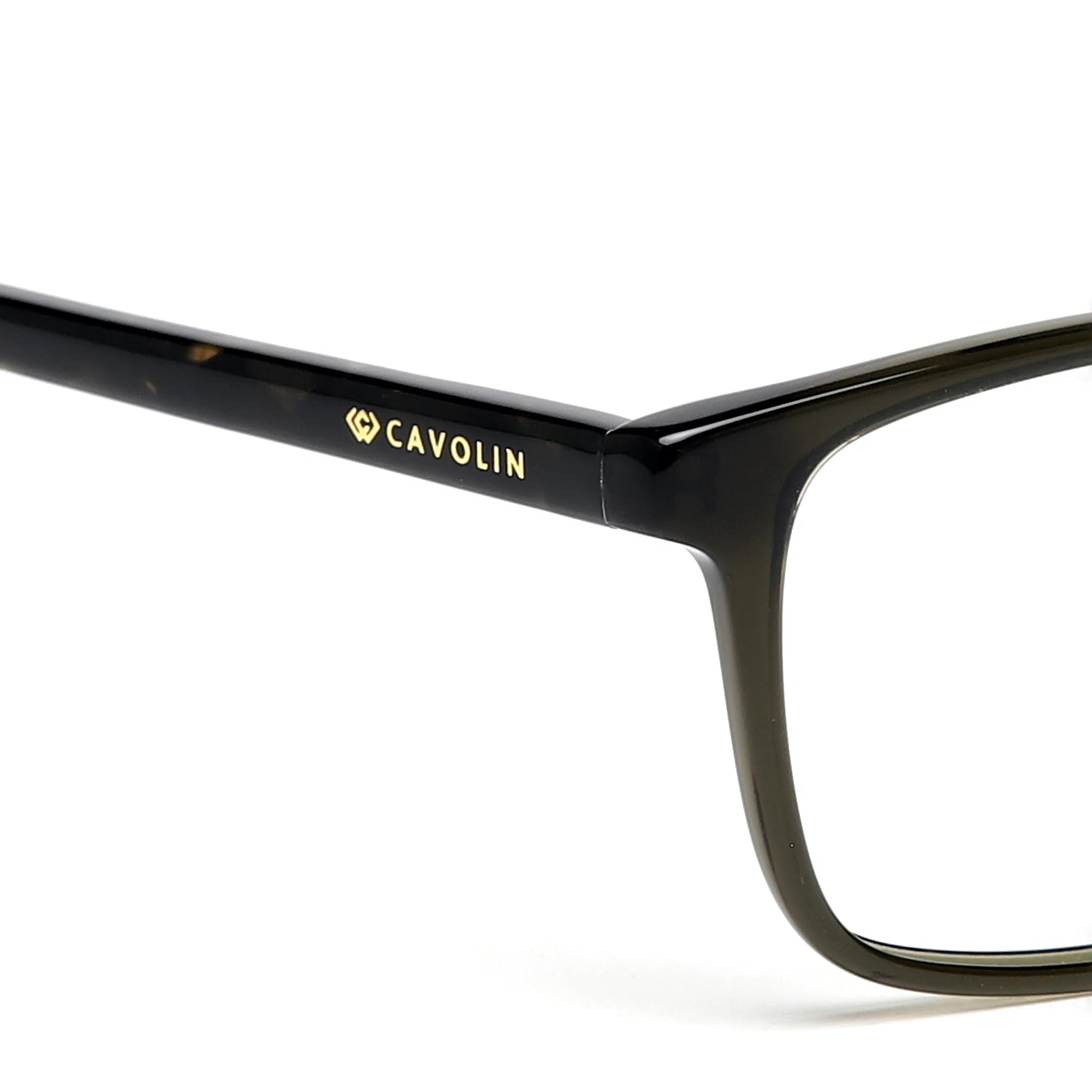 Cavolin Black Rectangle Eyeglasses