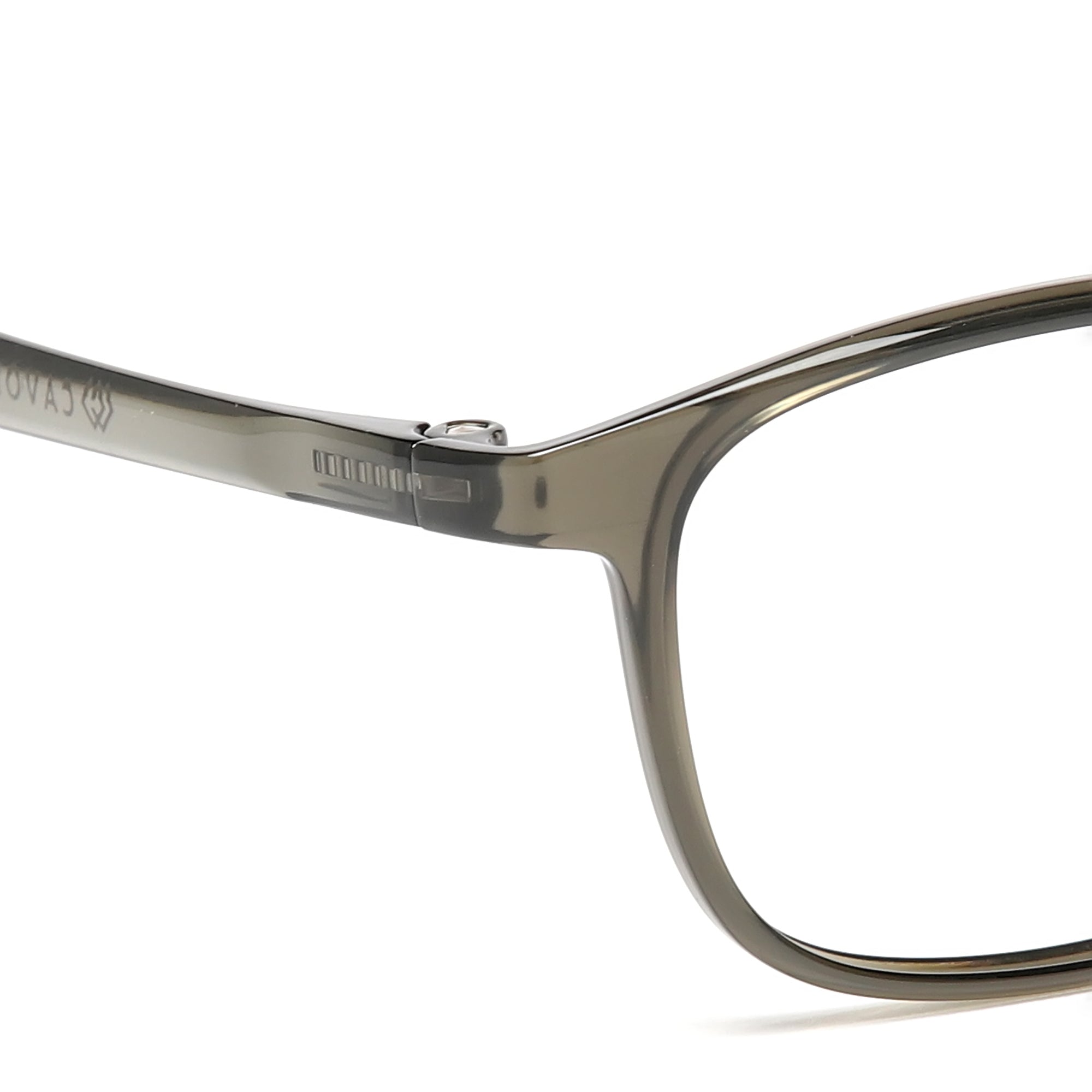 Cavolin Grey Transparent Rectangle Eyeglasses