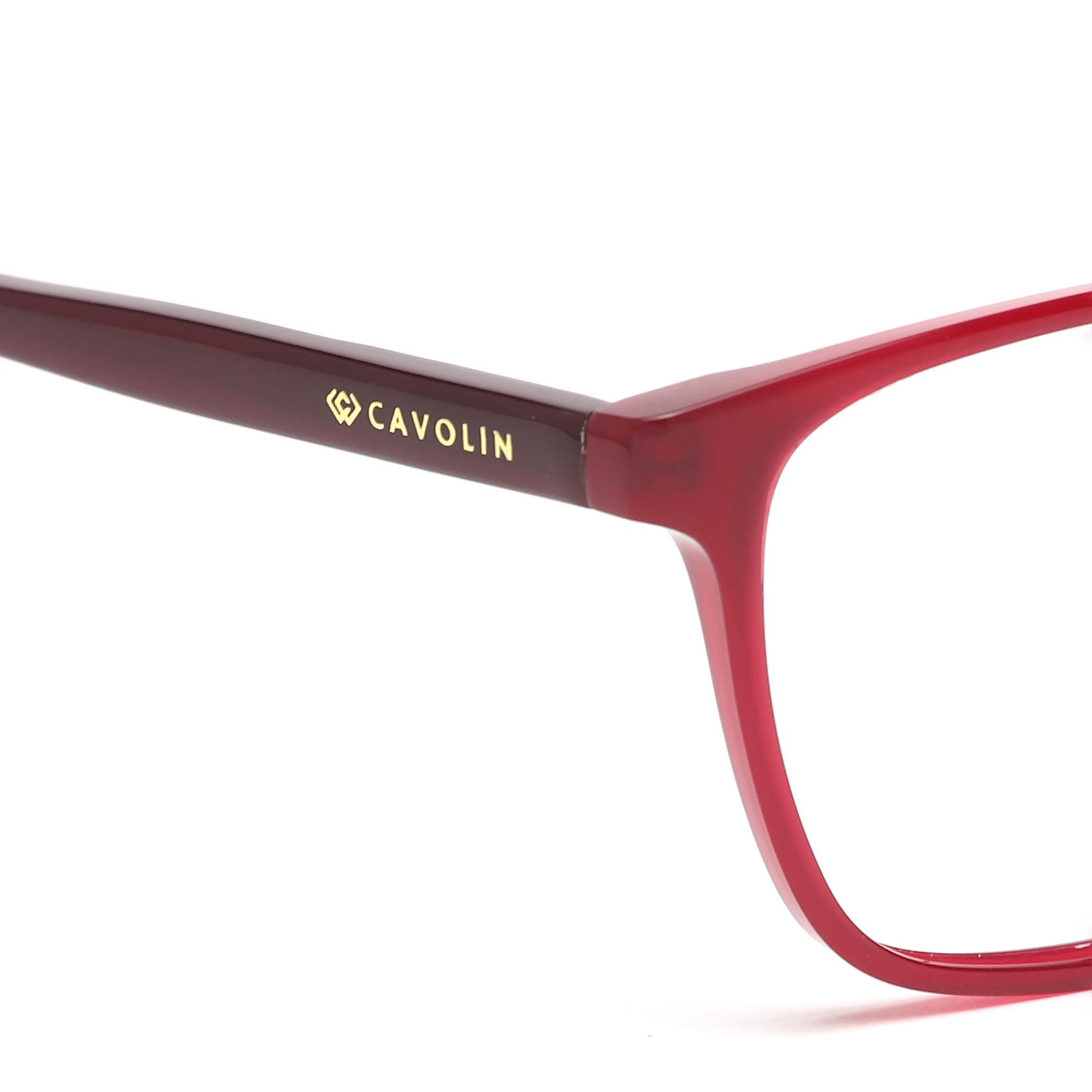 Cavolin Red Rectangle Eyeglasses