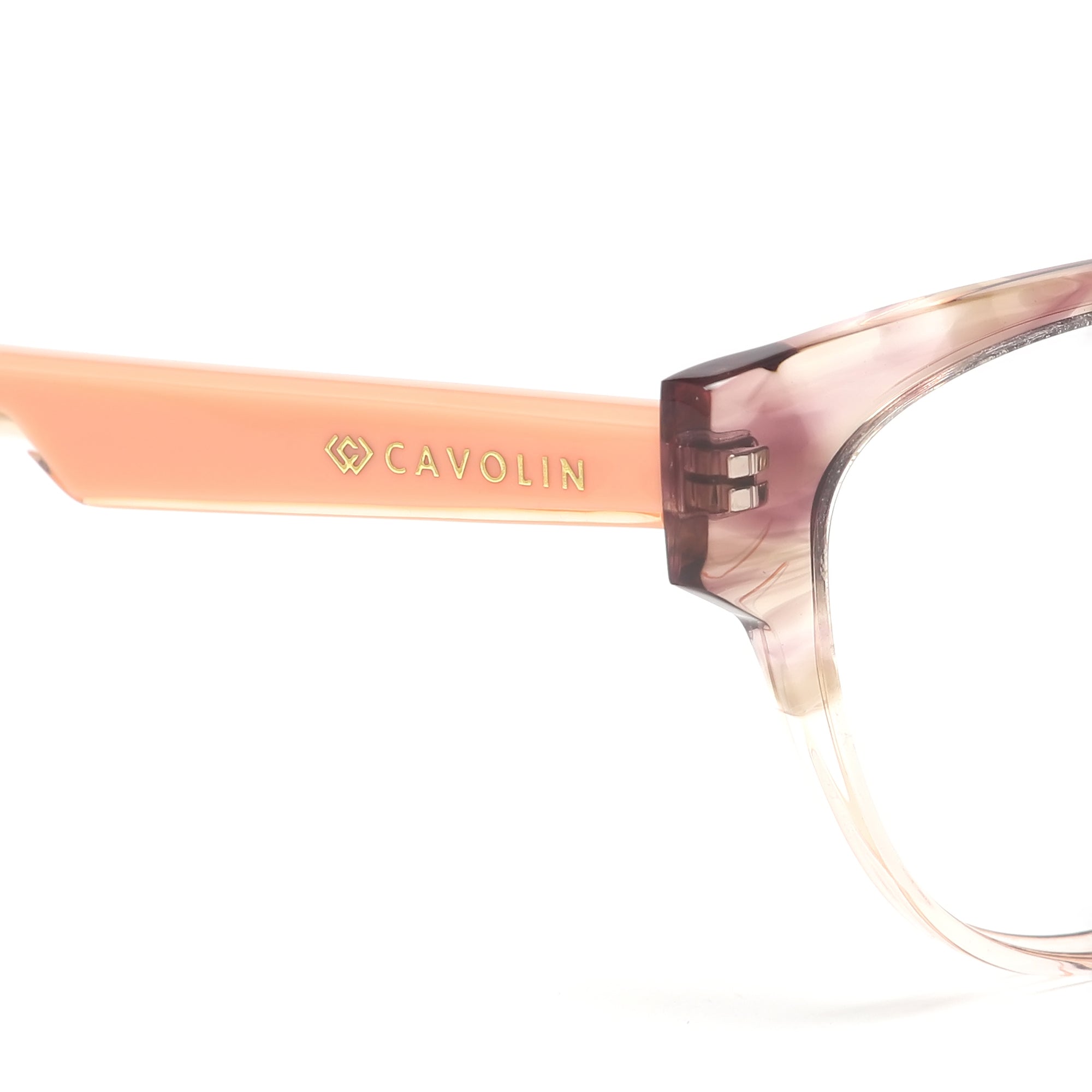 Cavolin Brown Orange Cat Eye Eyeglasses