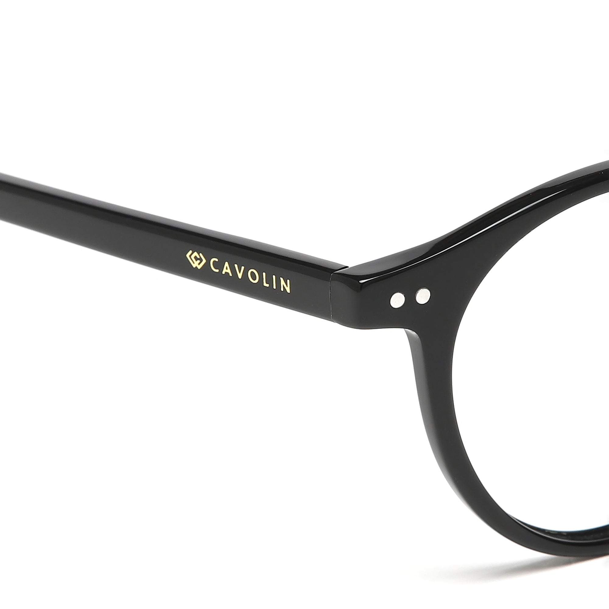 Cavolin Black Round Eyeglasses