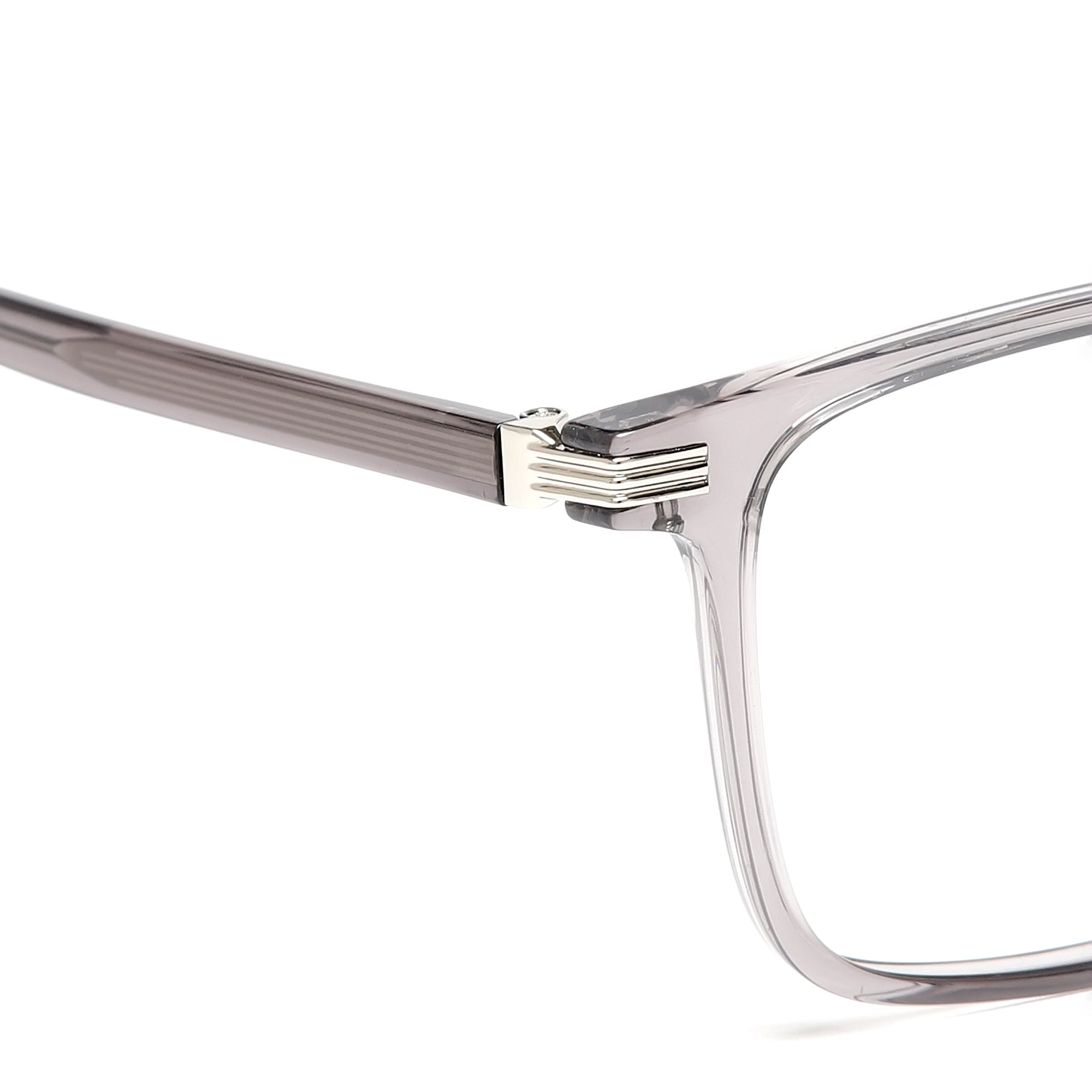 Cavolin Grey Transparent Rectangle Eyeglasses