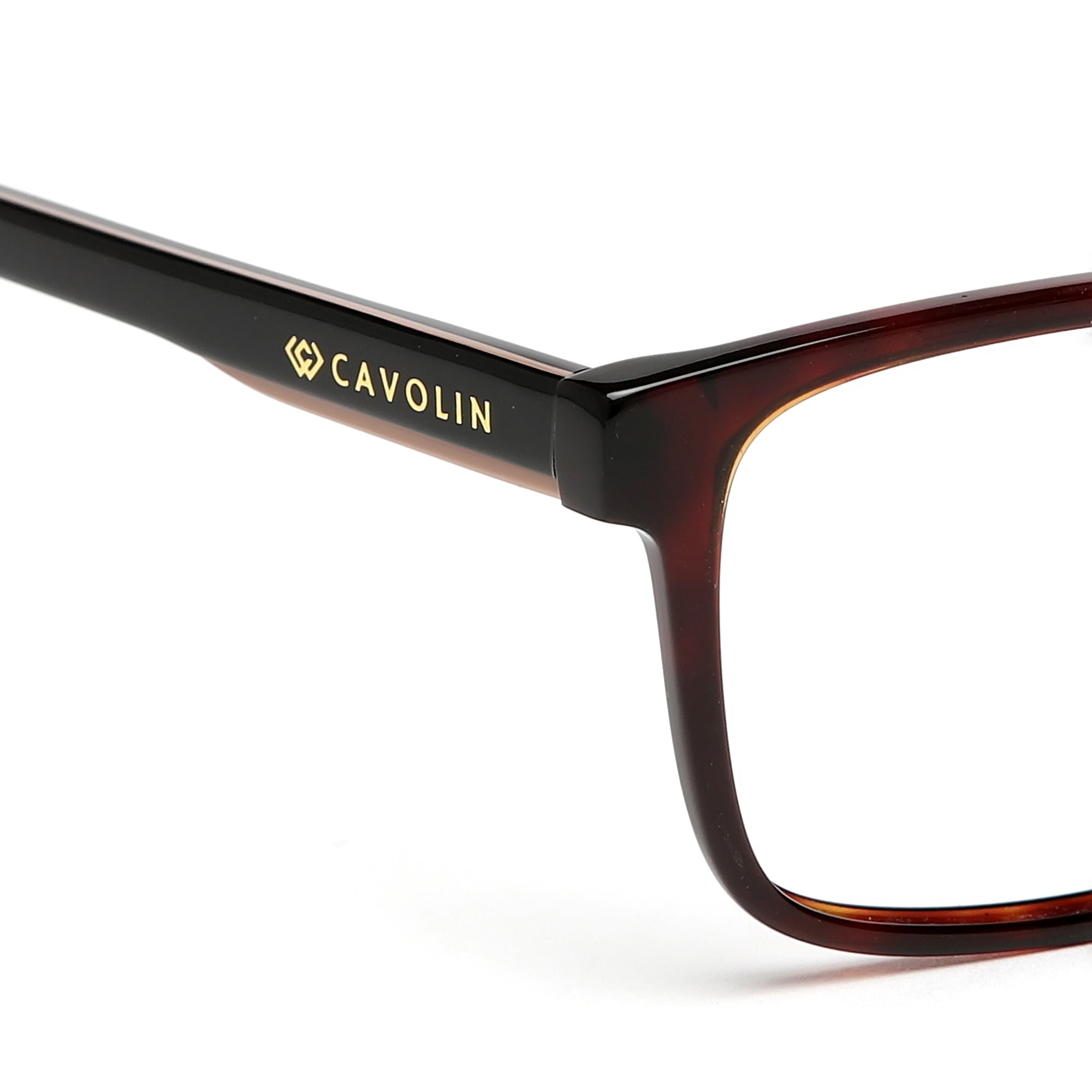 Cavolin Brown Rectangle Eyeglasses