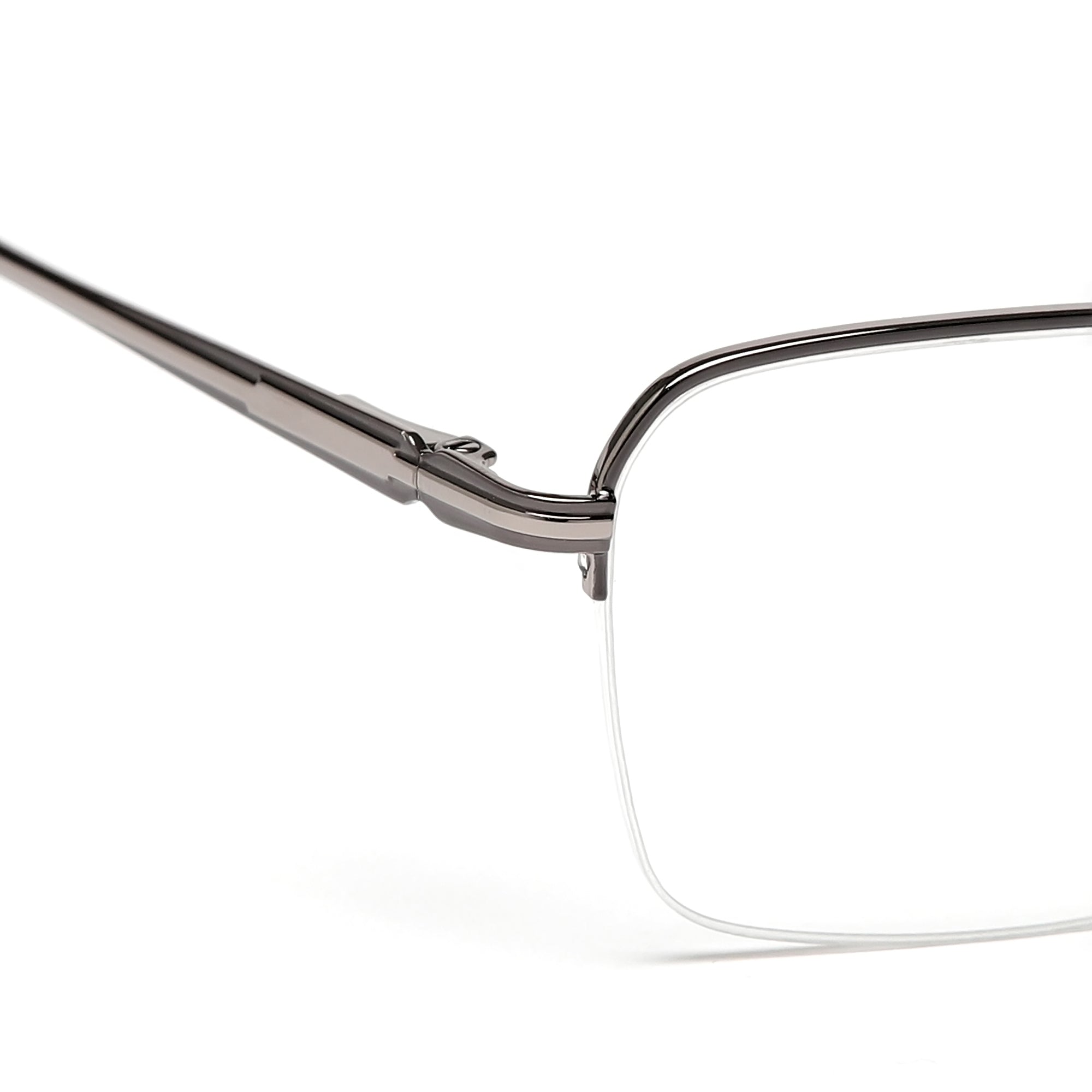 Cavolin Gun Metal Rectangle Eyeglasses