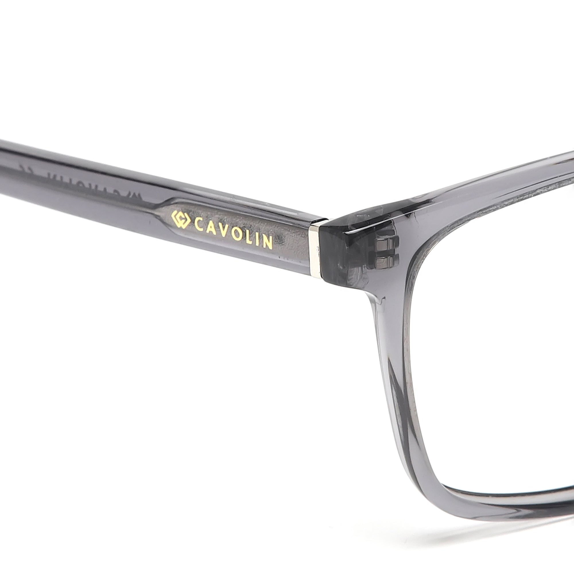 Cavolin Grey Transparent Rectangle Eyeglasses