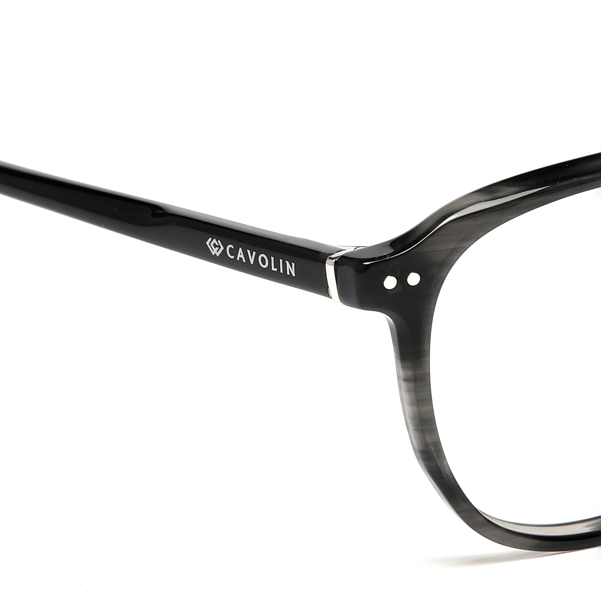 Cavolin Grey Geometric Eyeglasses