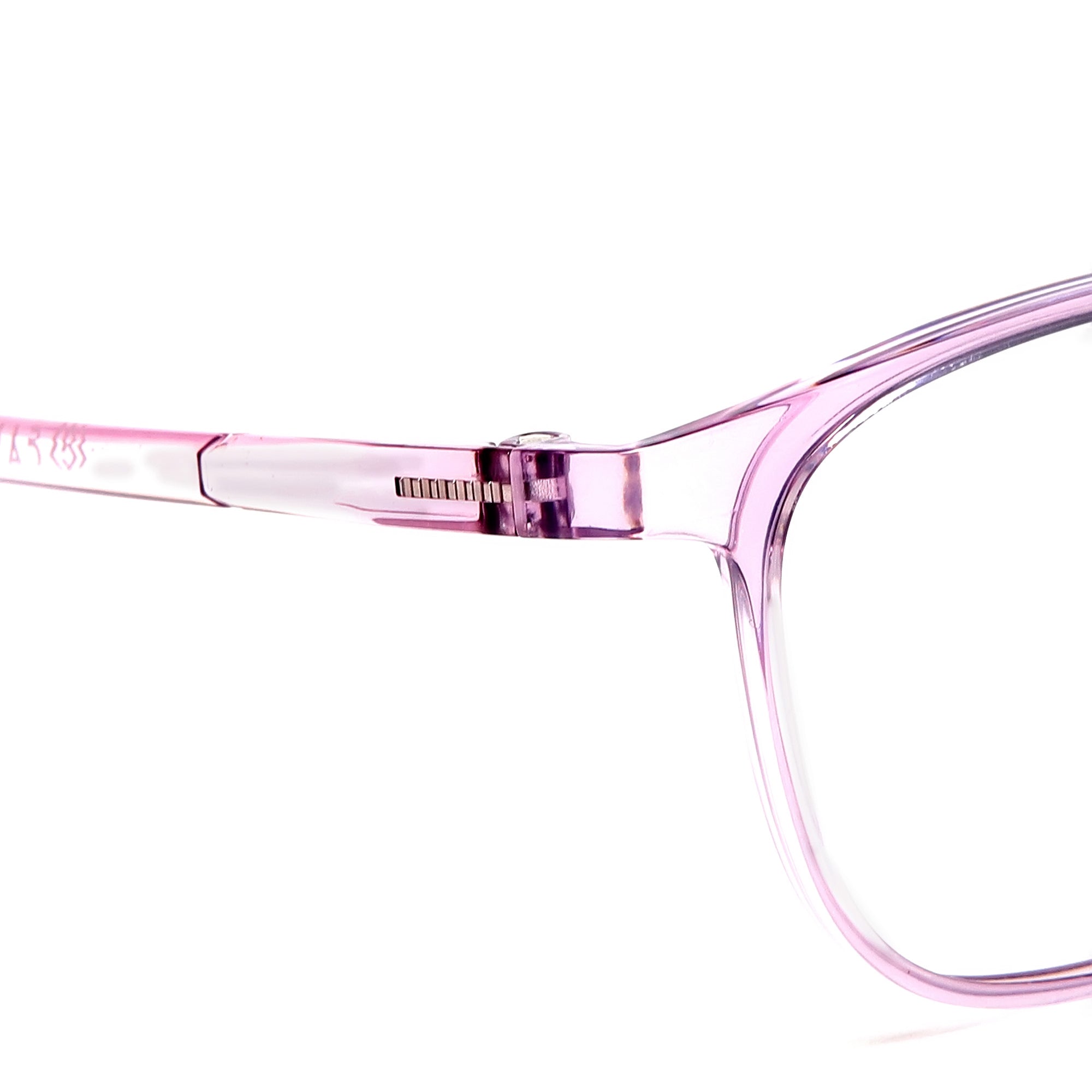 Cavolin Pink Transparent Rectangle Eyeglasses