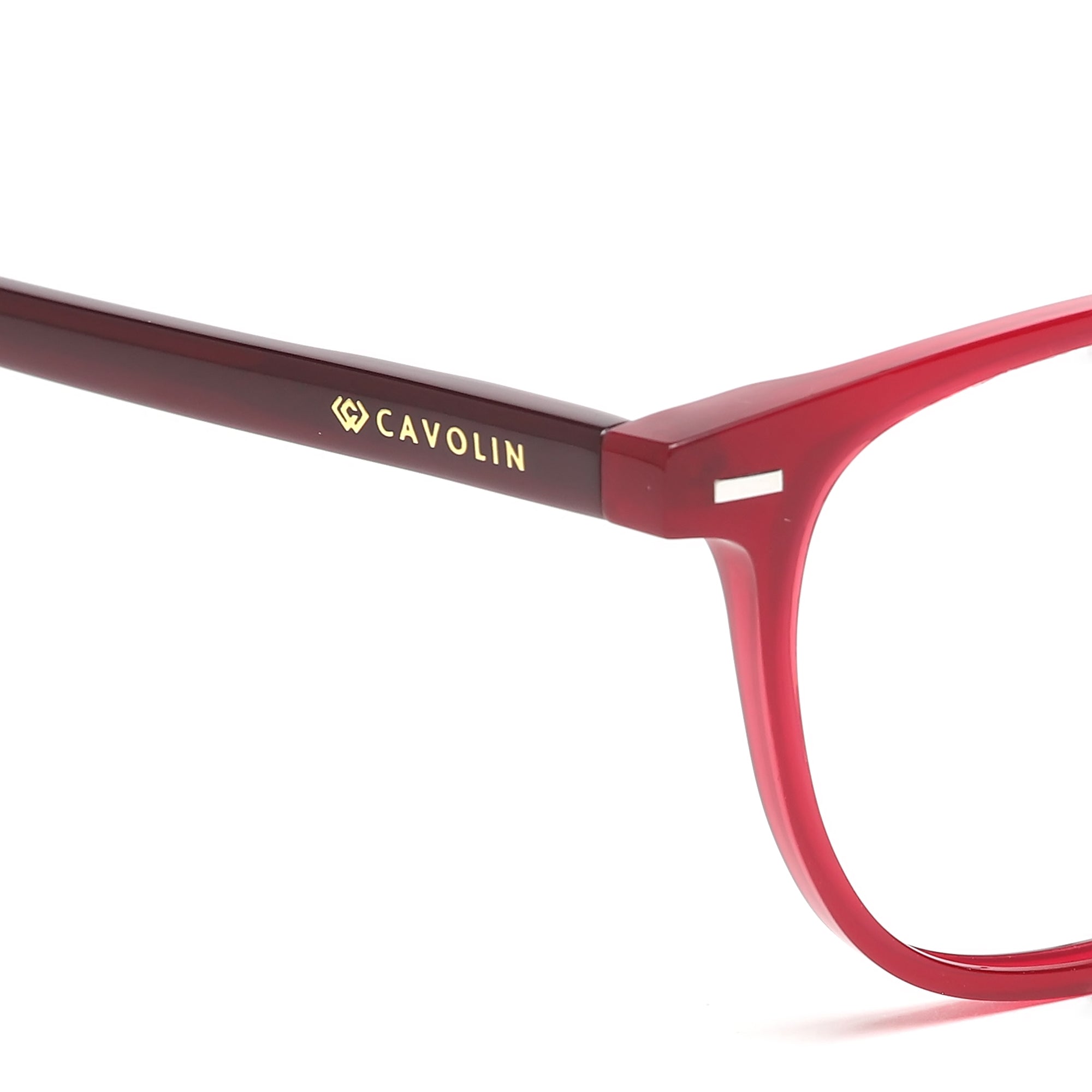 Cavolin Red Square Eyeglasses