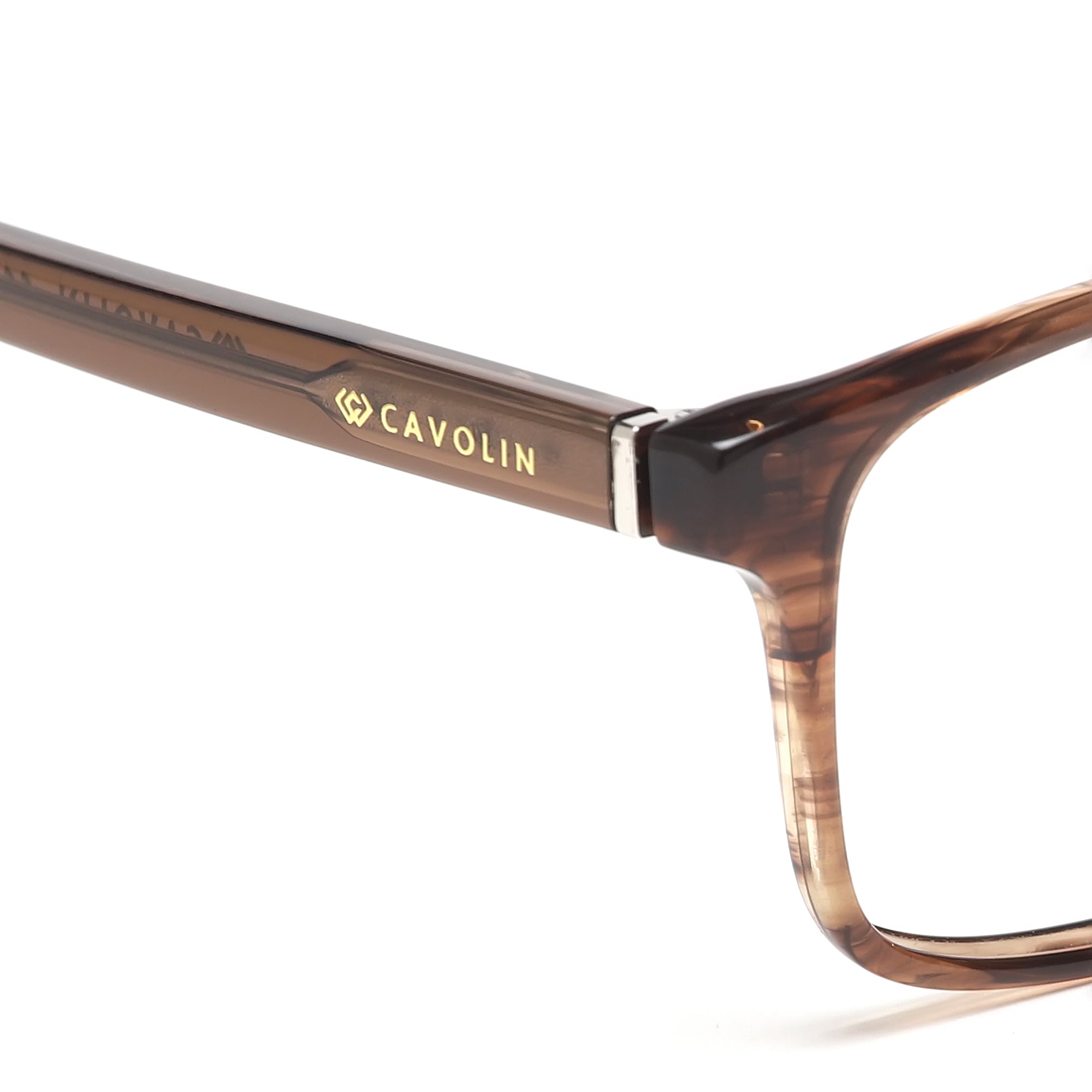 Cavolin Brown Rectangle Eyeglasses