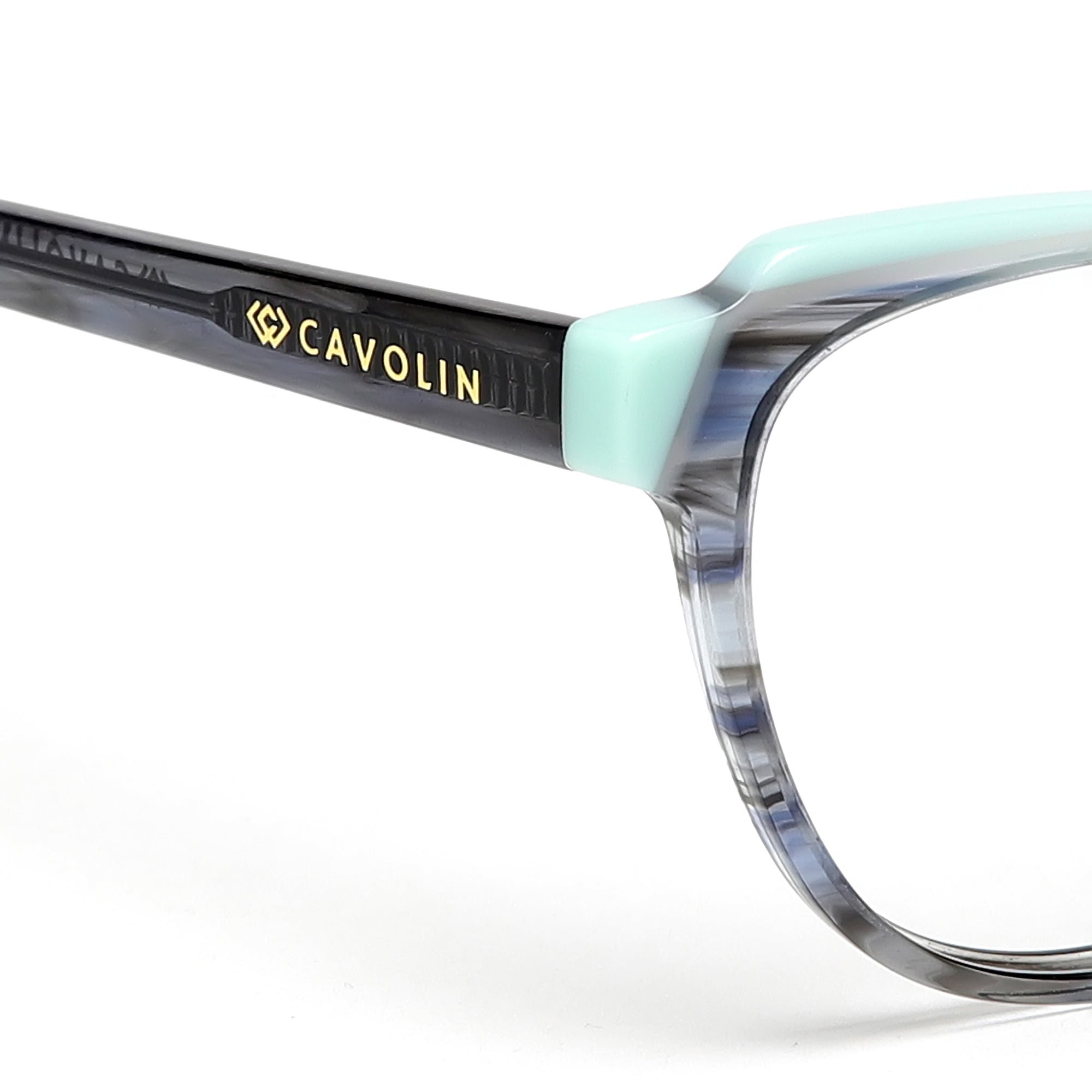 Cavolin Grey Green Cat Eye Eyeglasses