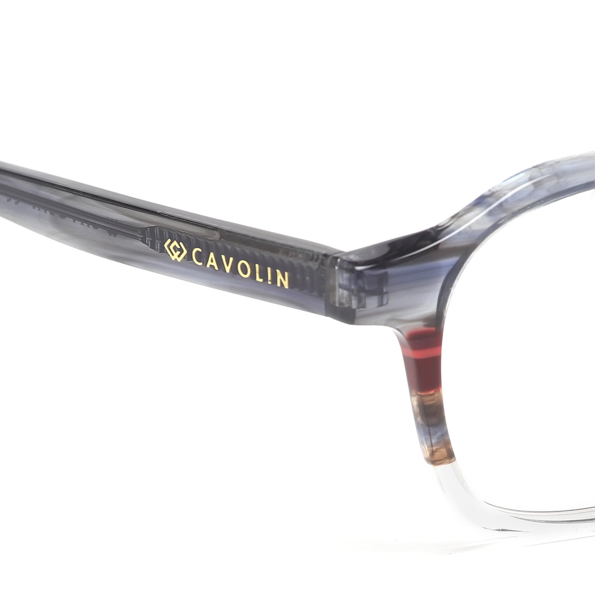 Cavolin Grey Transparent Square Eyeglasses