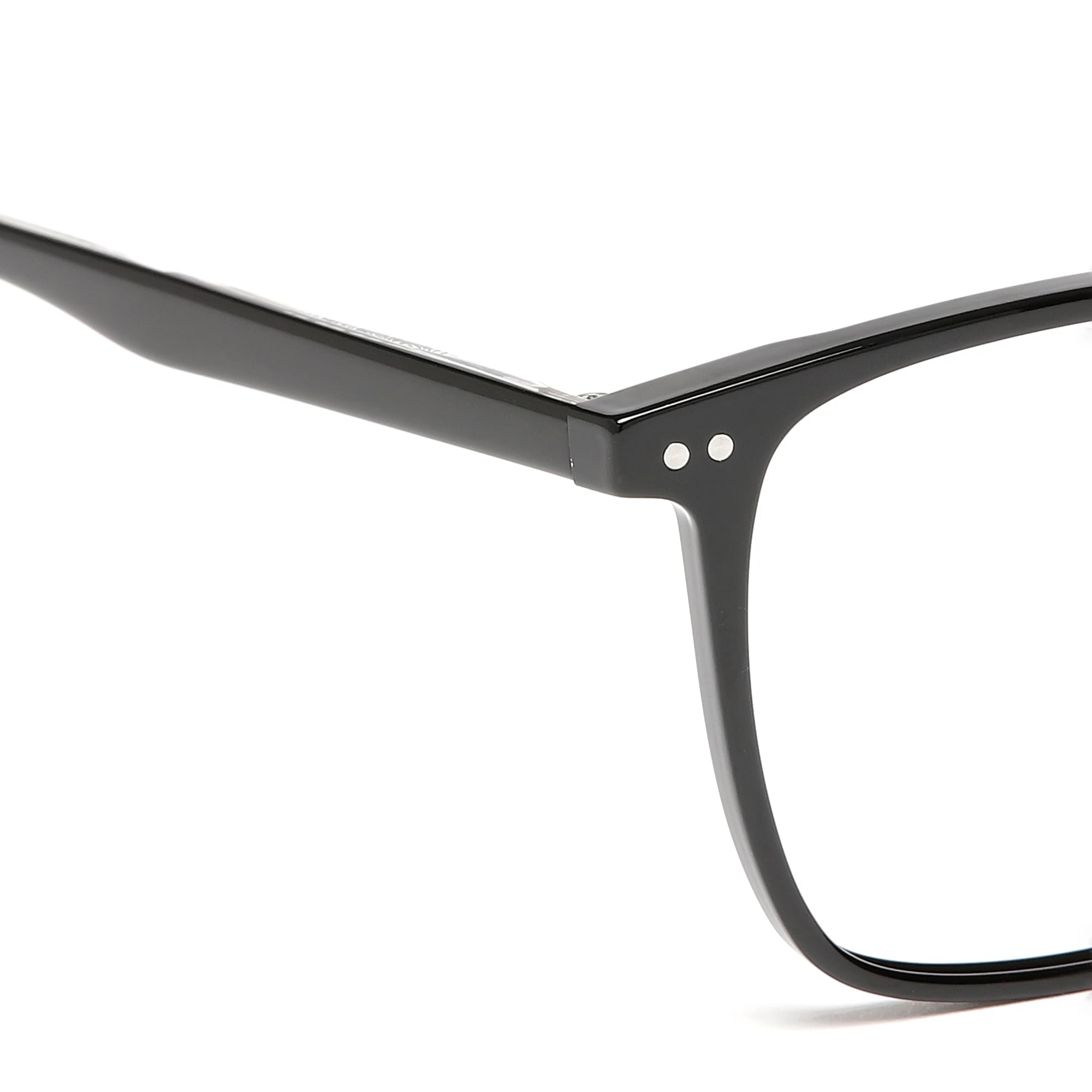 Cavolin Black Rectangle Eyeglasses