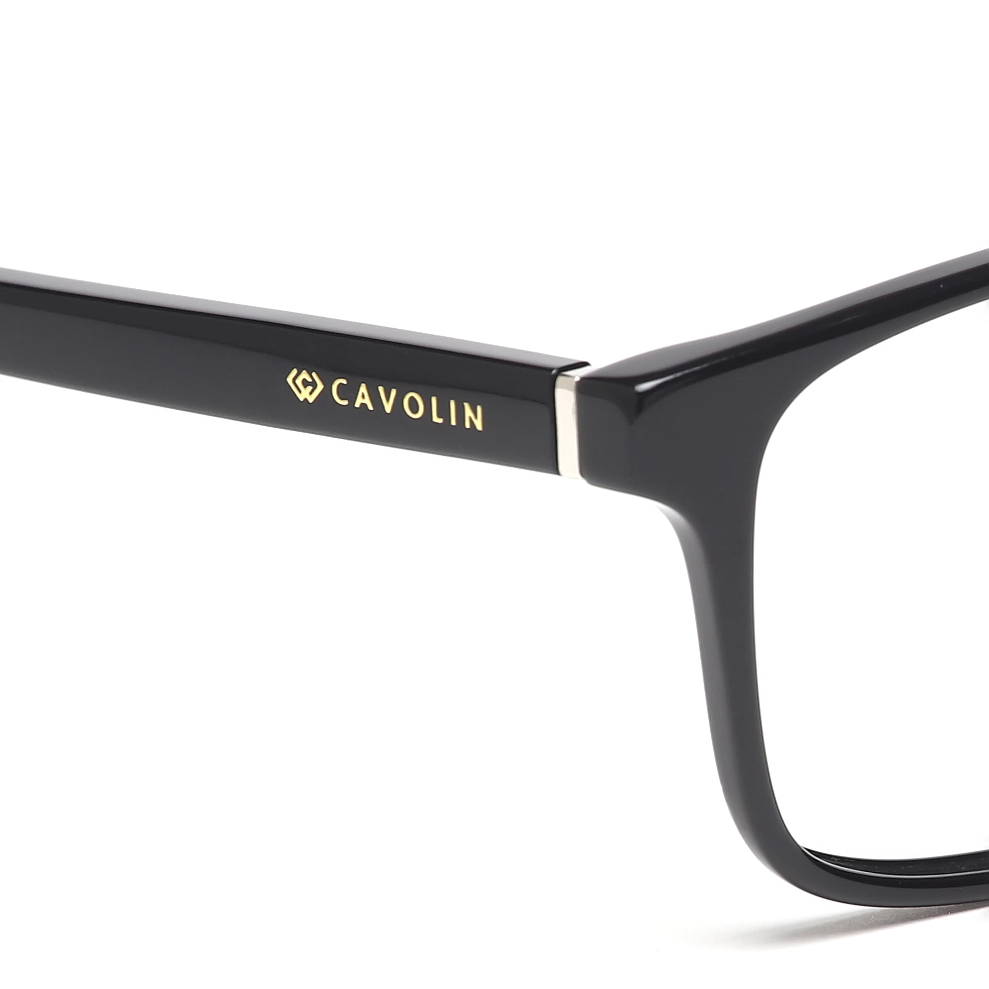 Cavolin Black Rectangle Eyeglasses