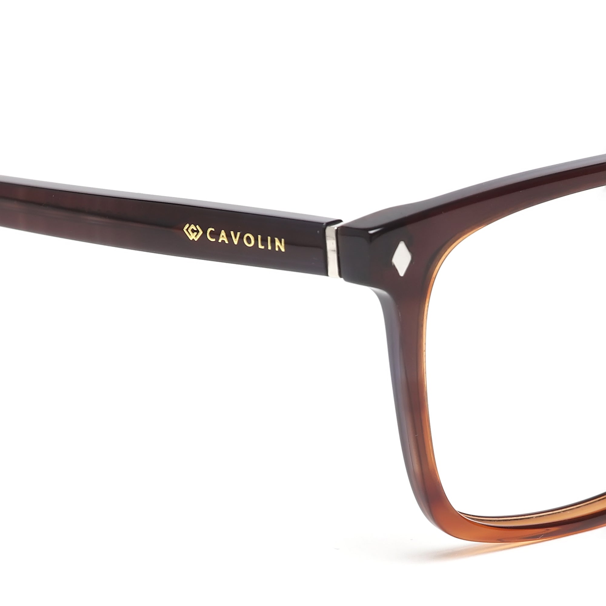 Cavolin Brown Rectangle Eyeglasses