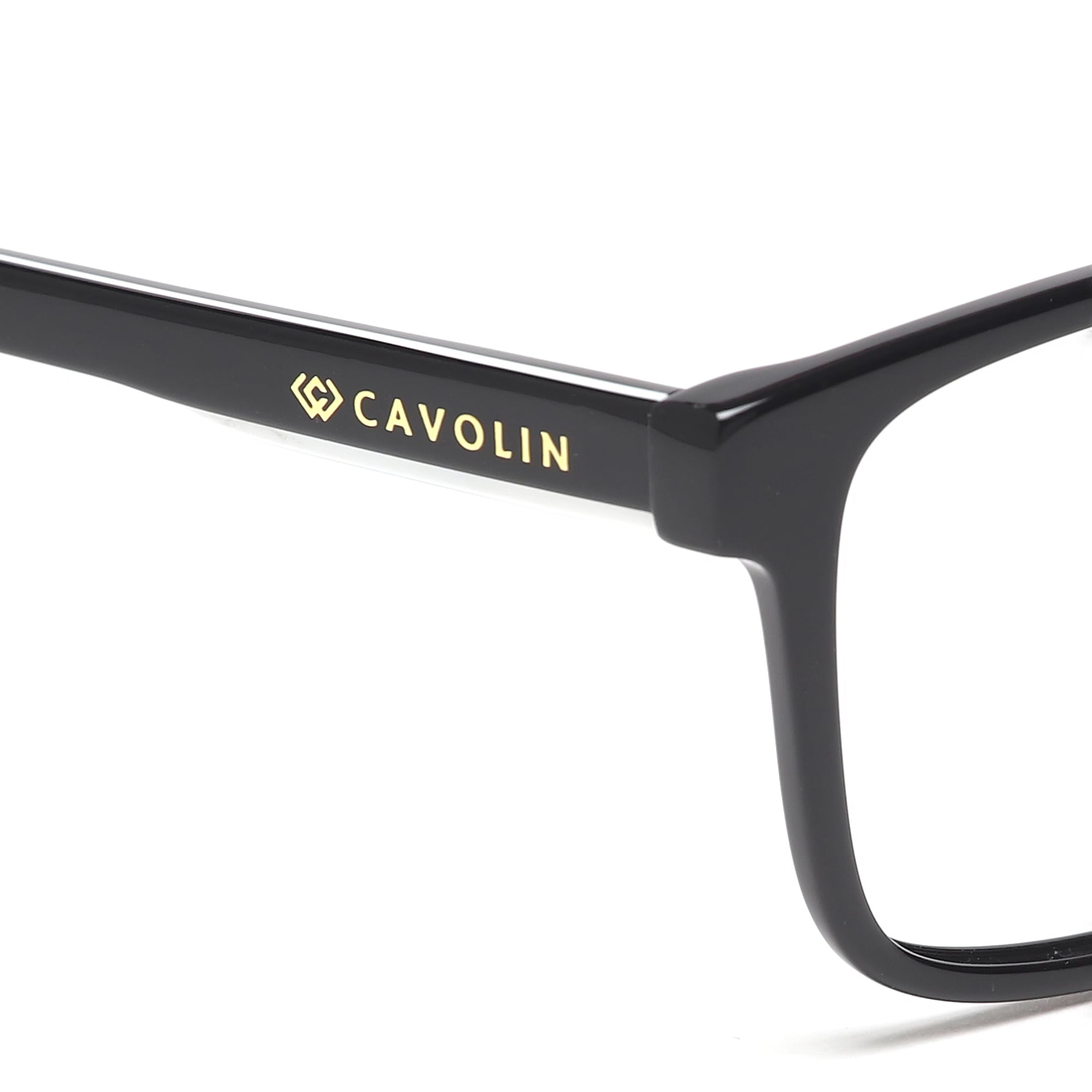 Cavolin Black Rectangle Eyeglasses