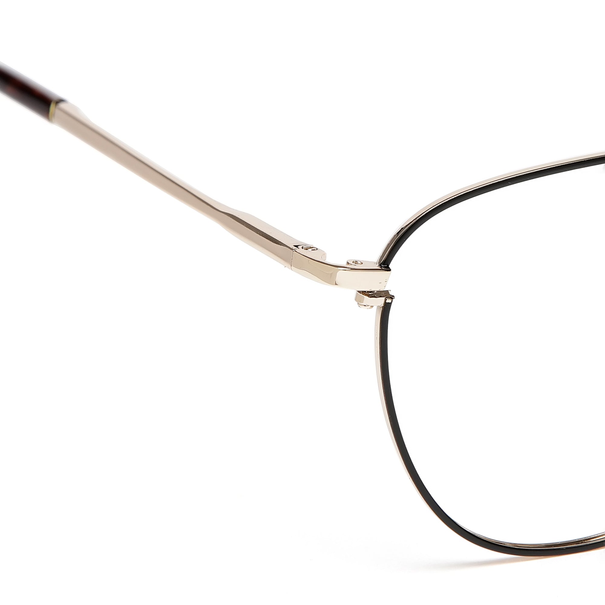 Cavolin Black Gold Aviator Eyeglasses