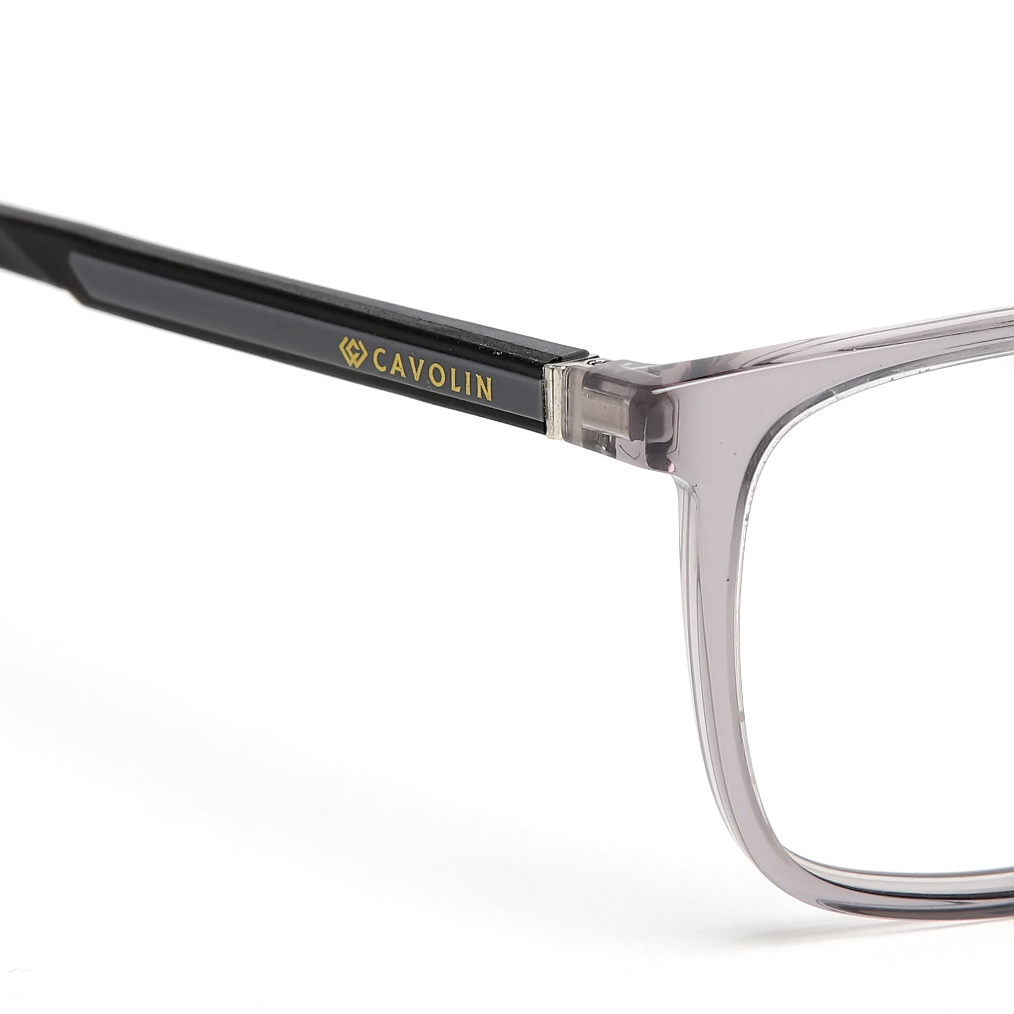Cavolin Grey Transparent Square Eyeglasses