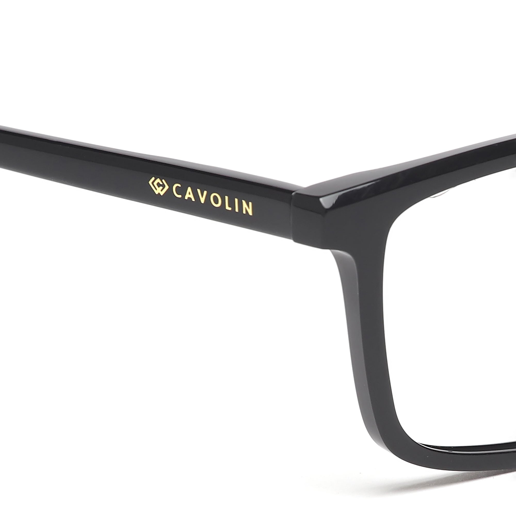 Cavolin Black Rectangle Eyeglasses