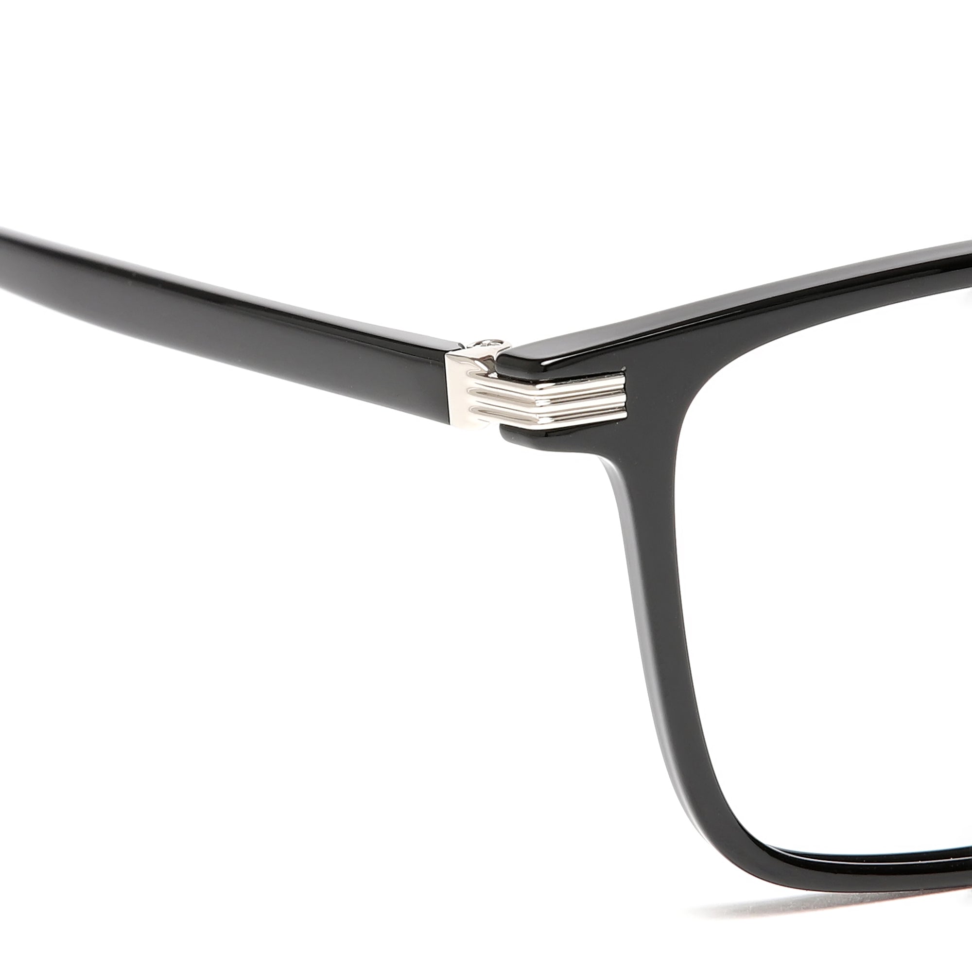 Cavolin Black Rectangle Eyeglasses