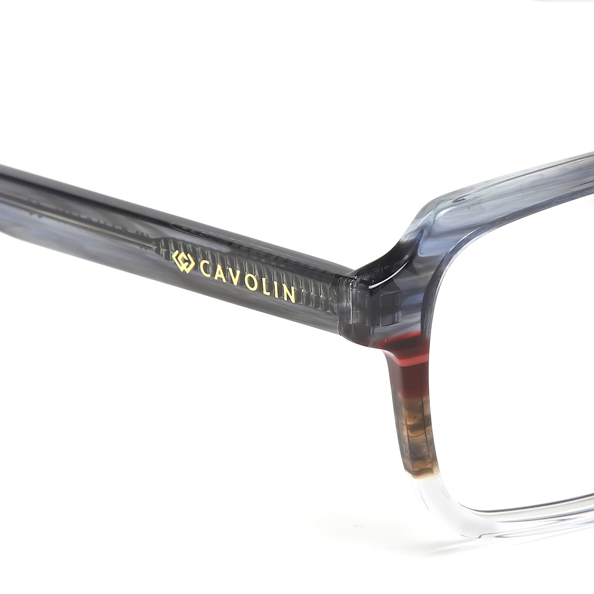 Cavolin Grey Transparent Rectangle Eyeglasses