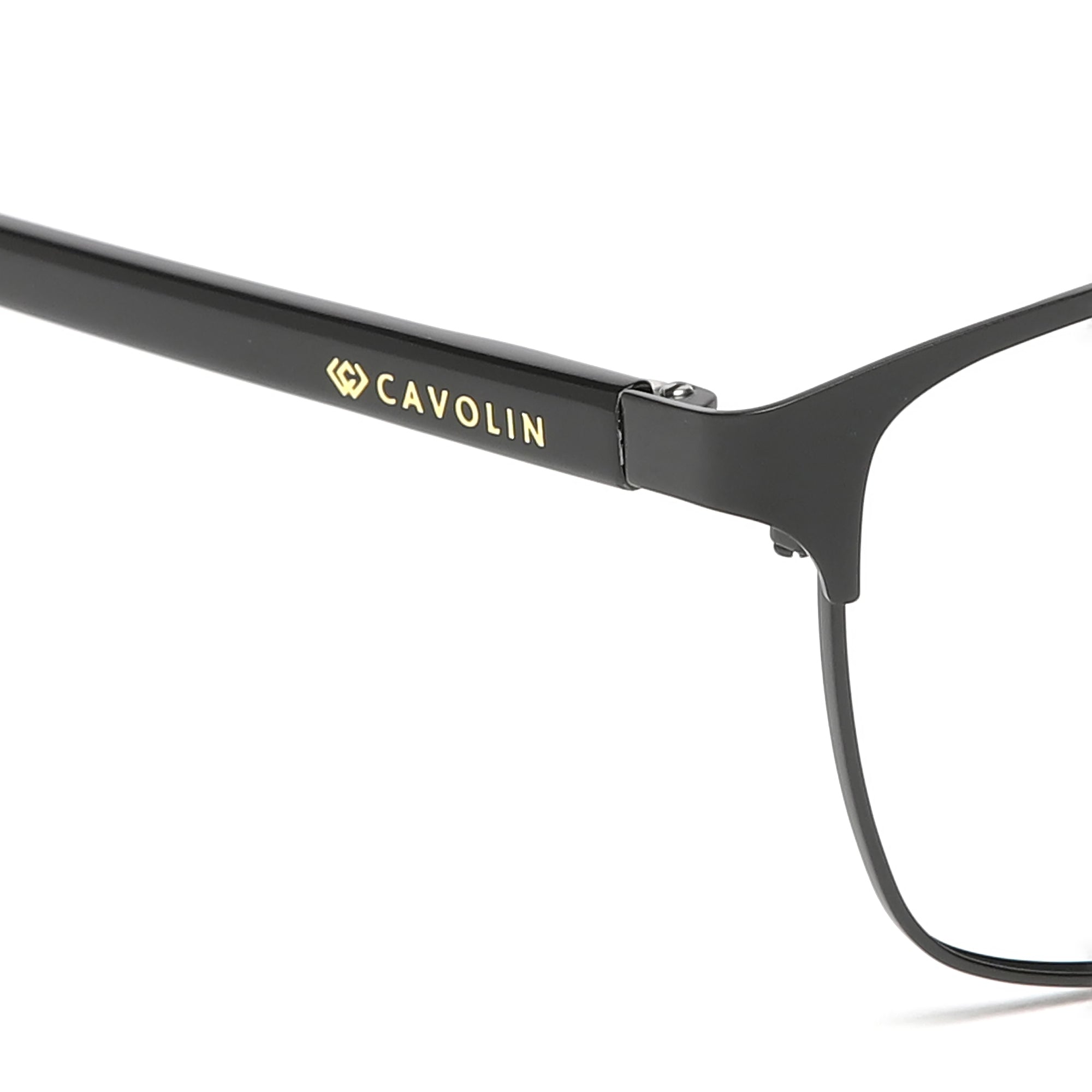 Cavolin Black Rectangle Eyeglasses