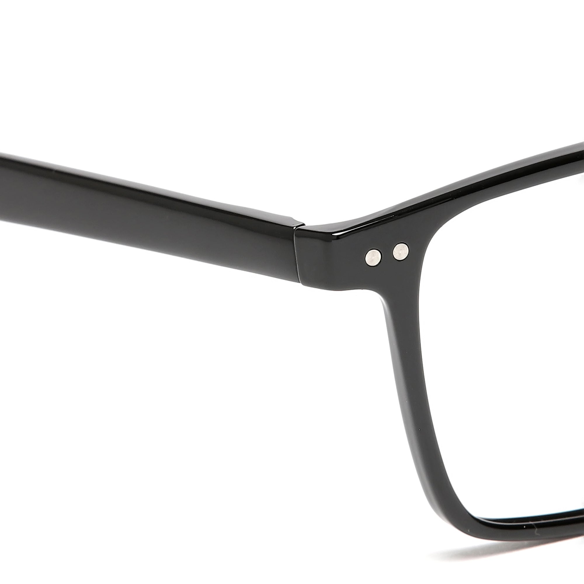 Cavolin Black Rectangle Eyeglasses