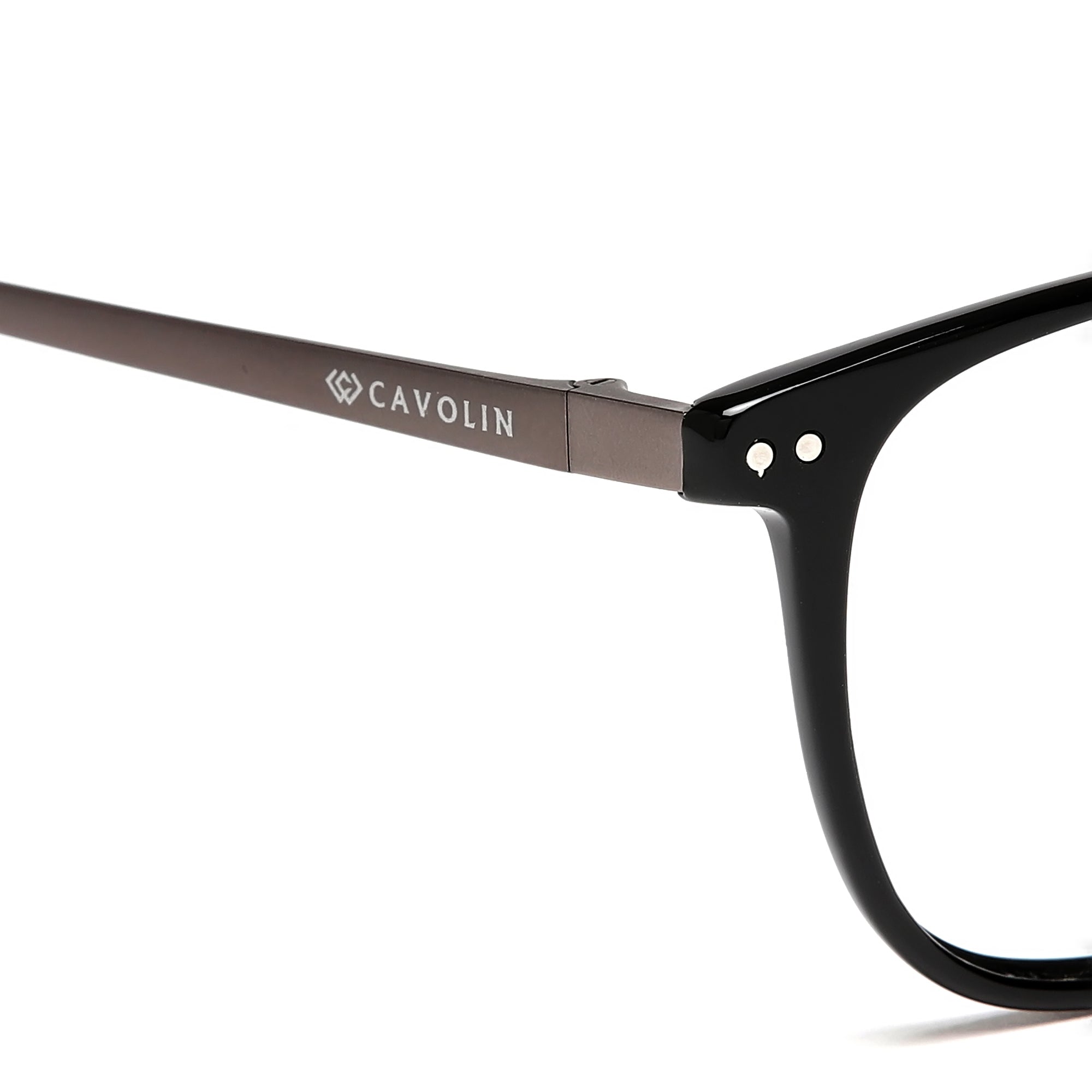 Cavolin Black Square Eyeglasses