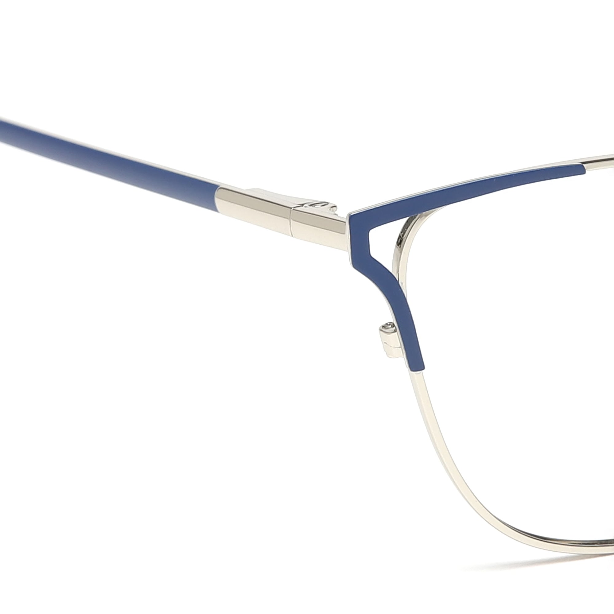 Cavolin Silver Blue Cat Eye Eyeglasses