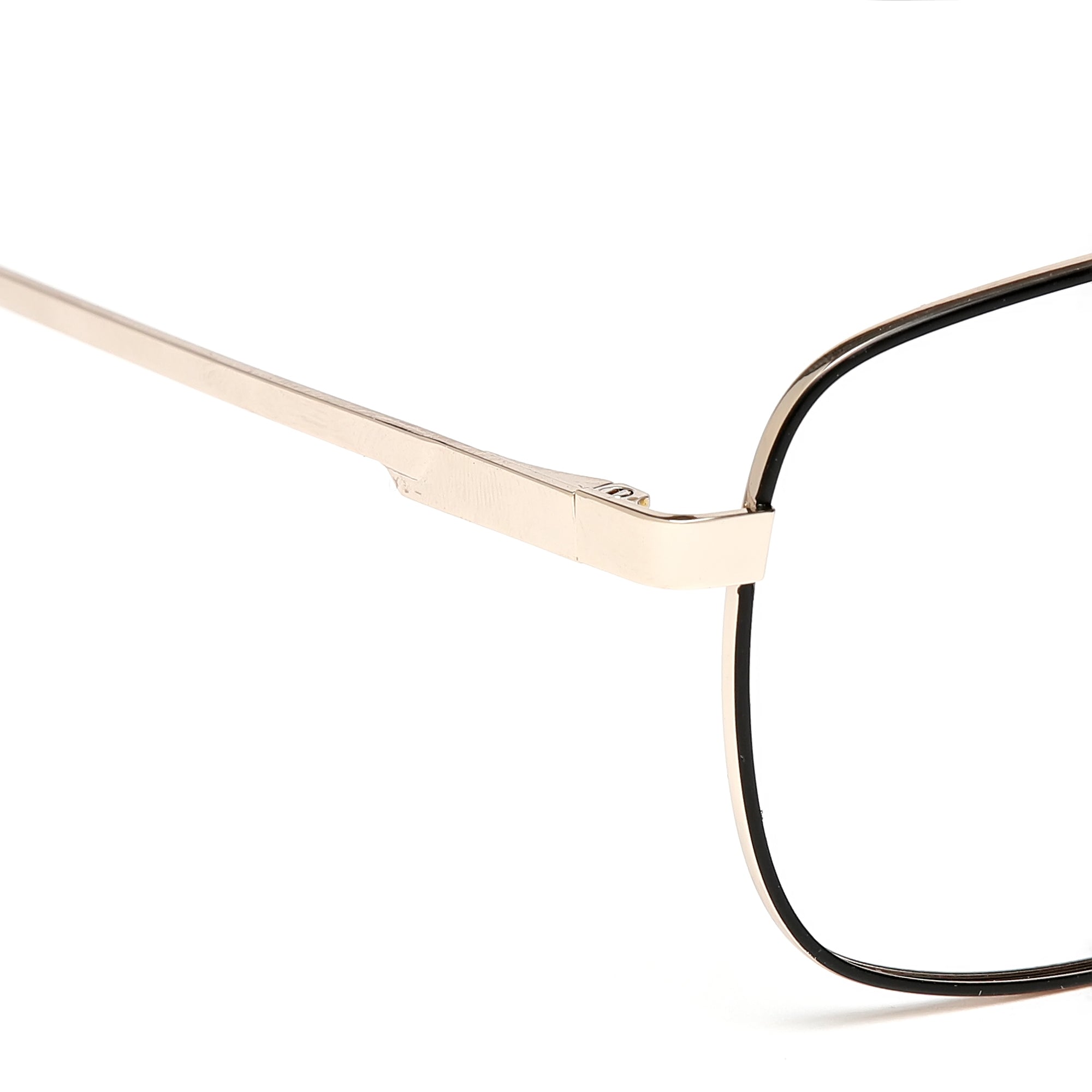 Cavolin Gold Black Square Eyeglasses