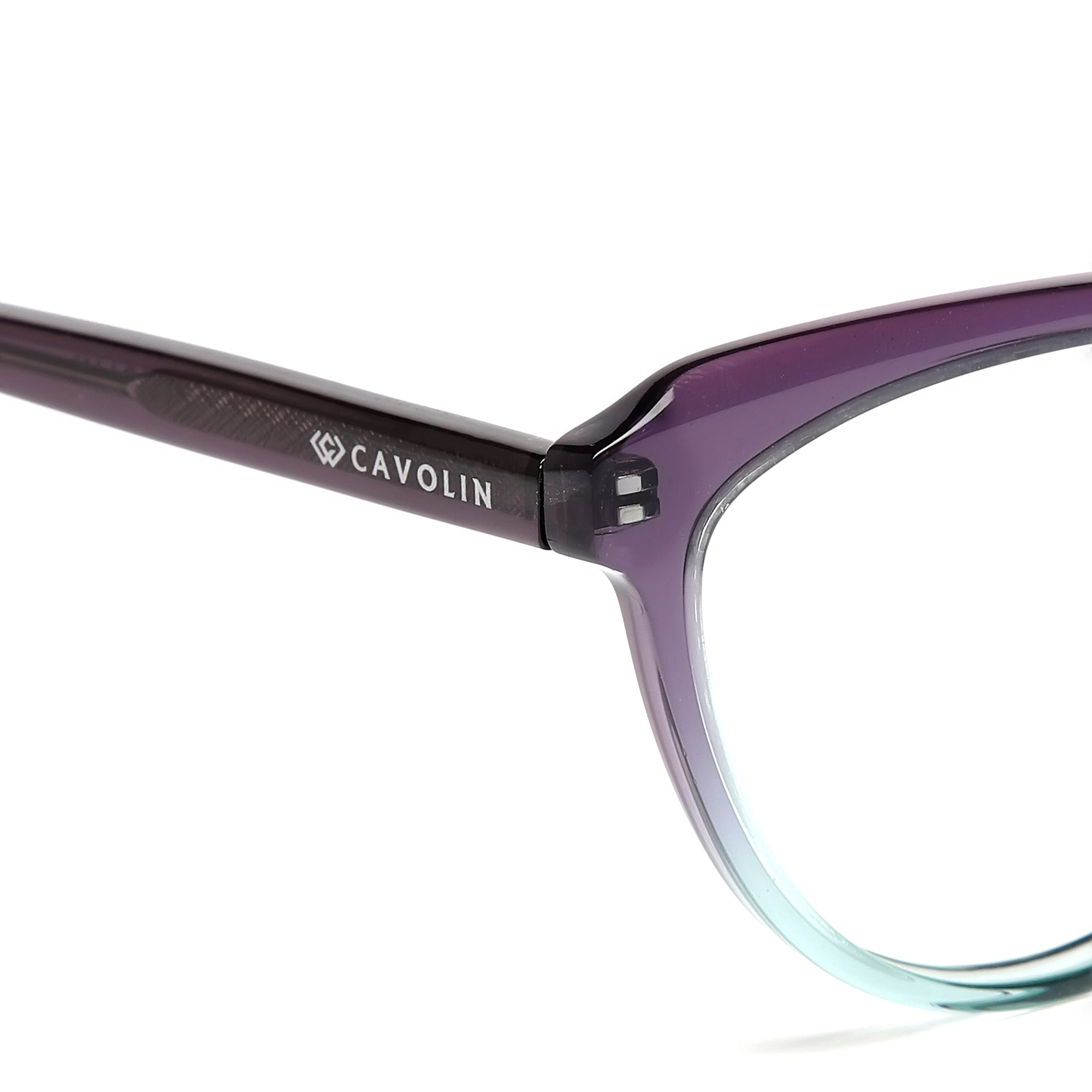 Cavolin Purple Green Cat Eye Eyeglasses