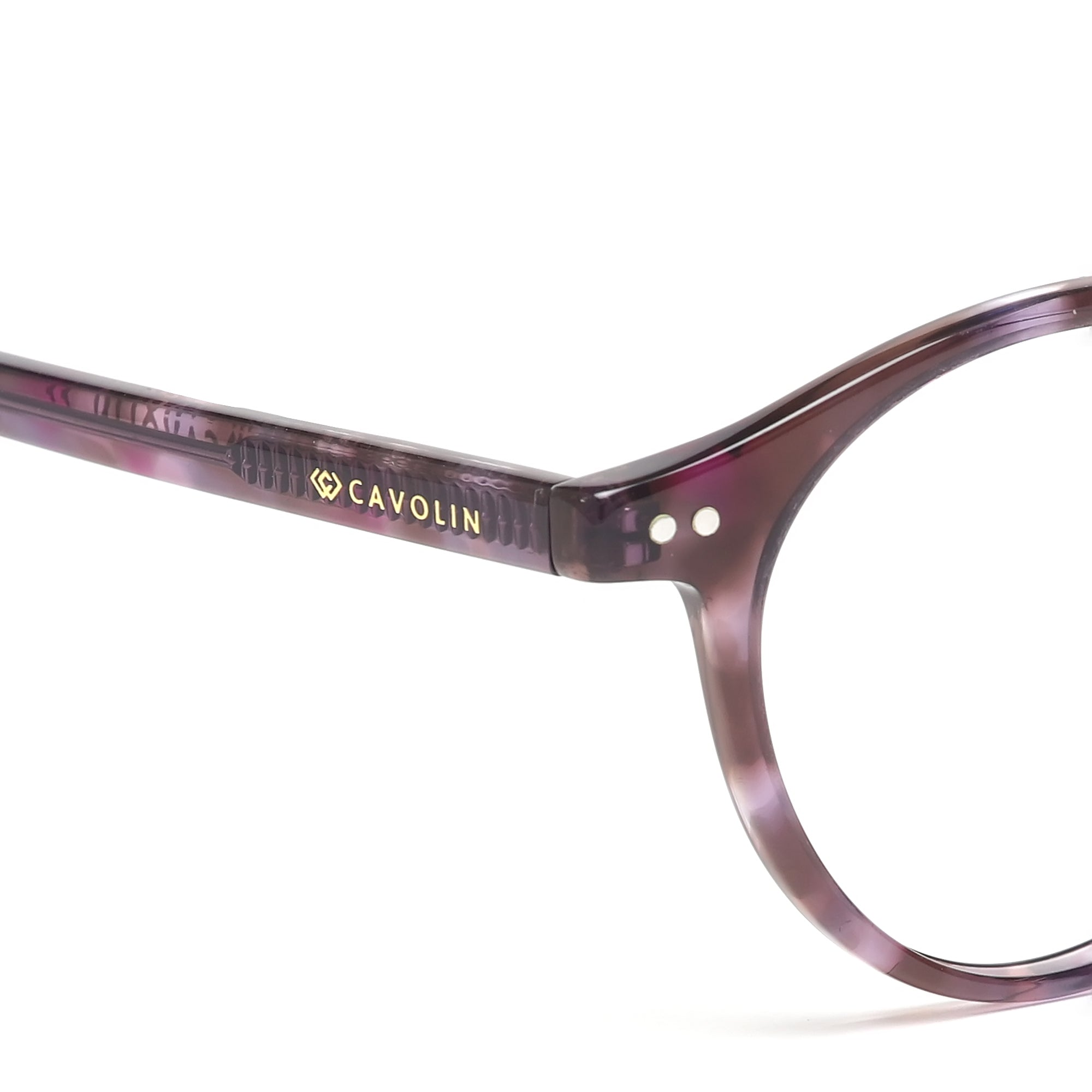 Cavolin Purple Round Eyeglasses