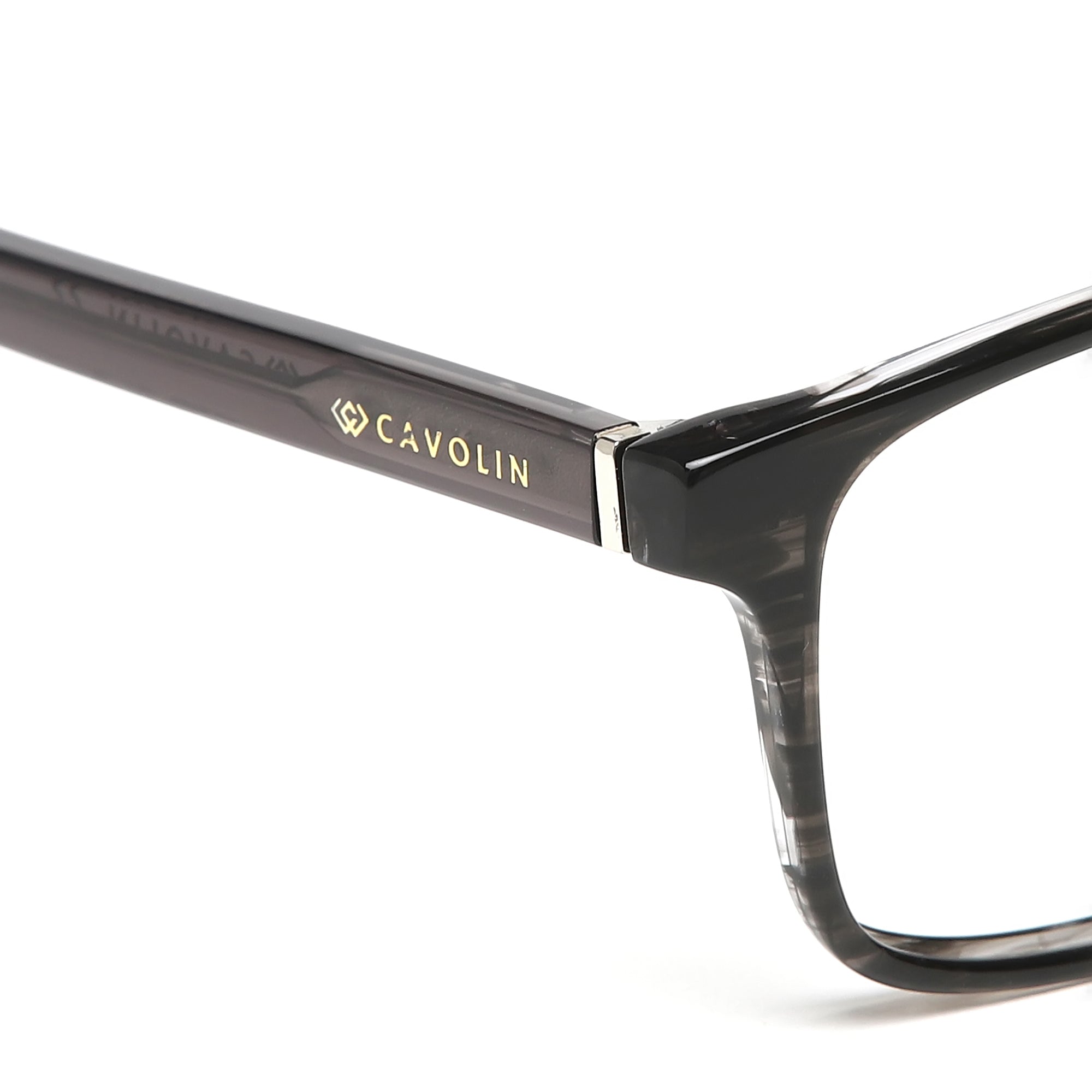 Cavolin Grey Rectangle Eyeglasses