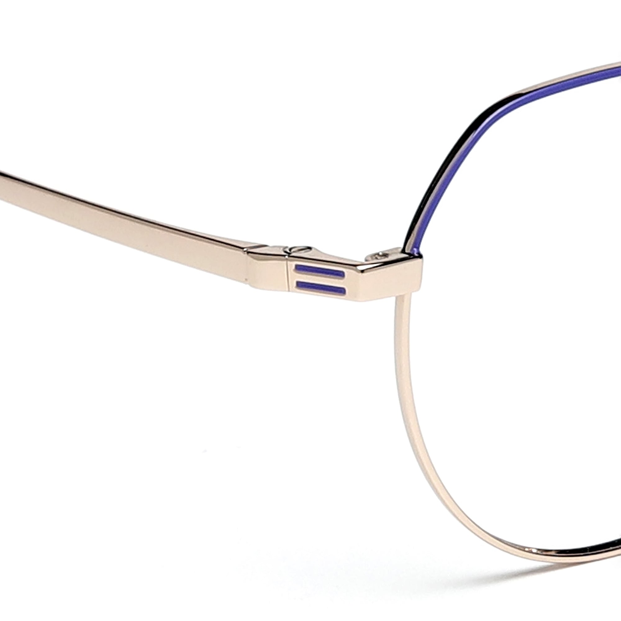 Cavolin Purple Gold Geometric Eyeglasses