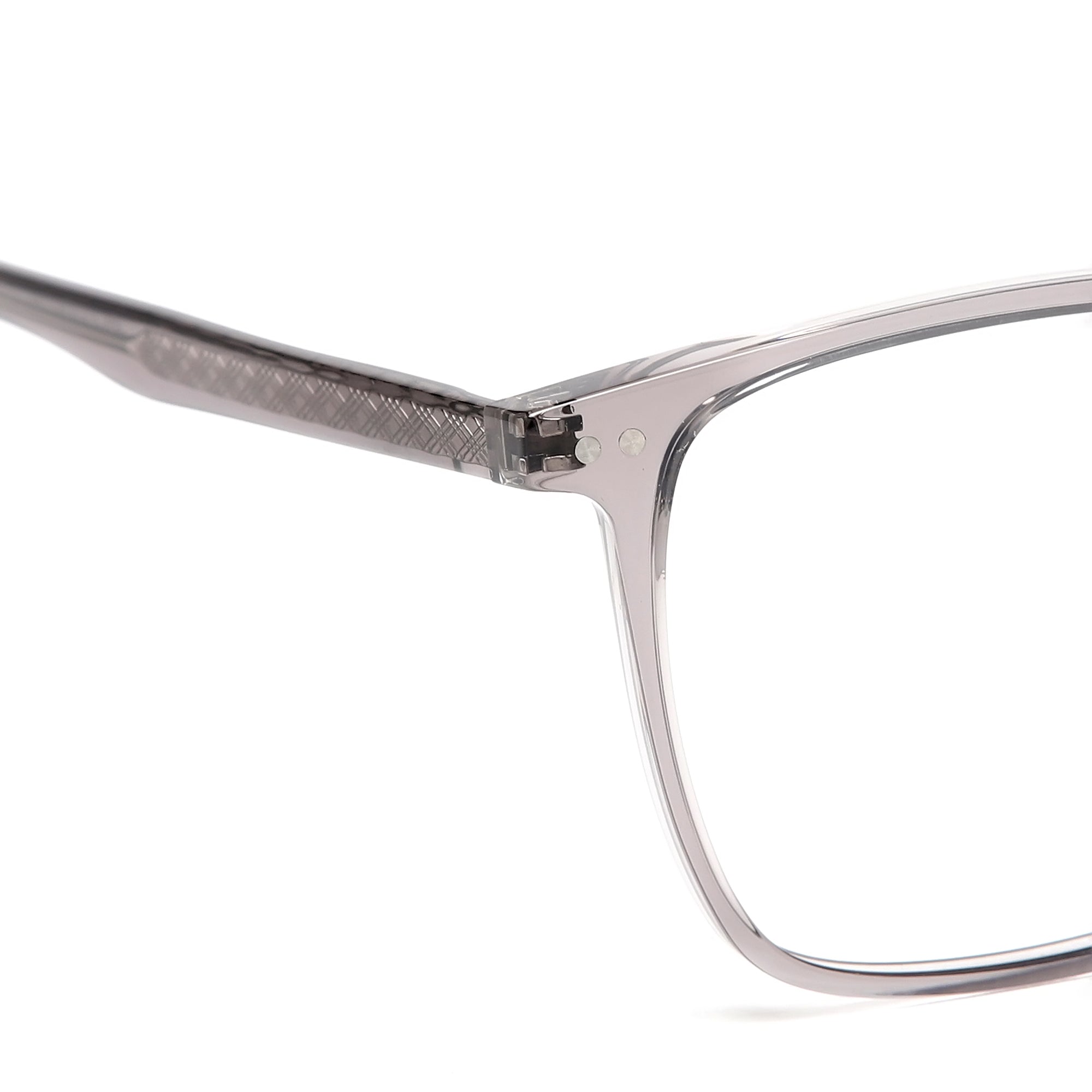 Cavolin Grey Transparent Rectangle Eyeglasses