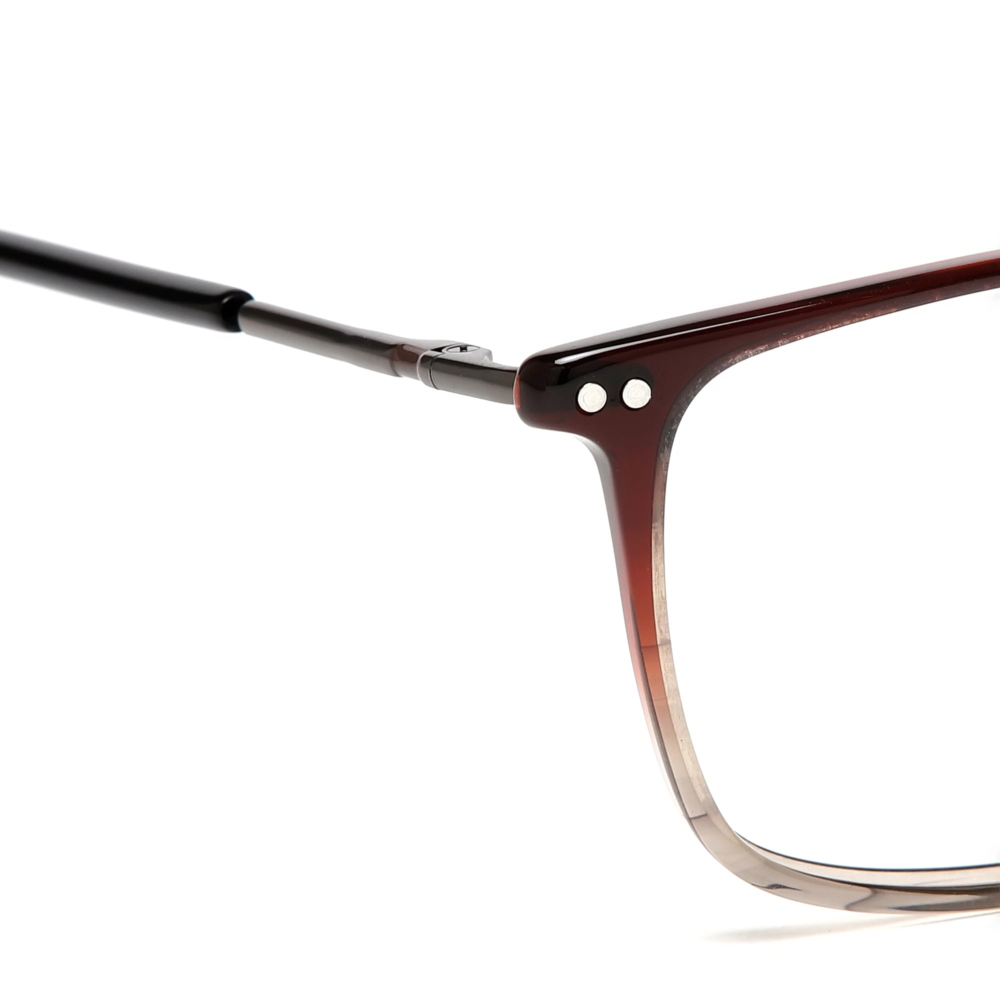 Cavolin Brown Rectangle Eyeglasses