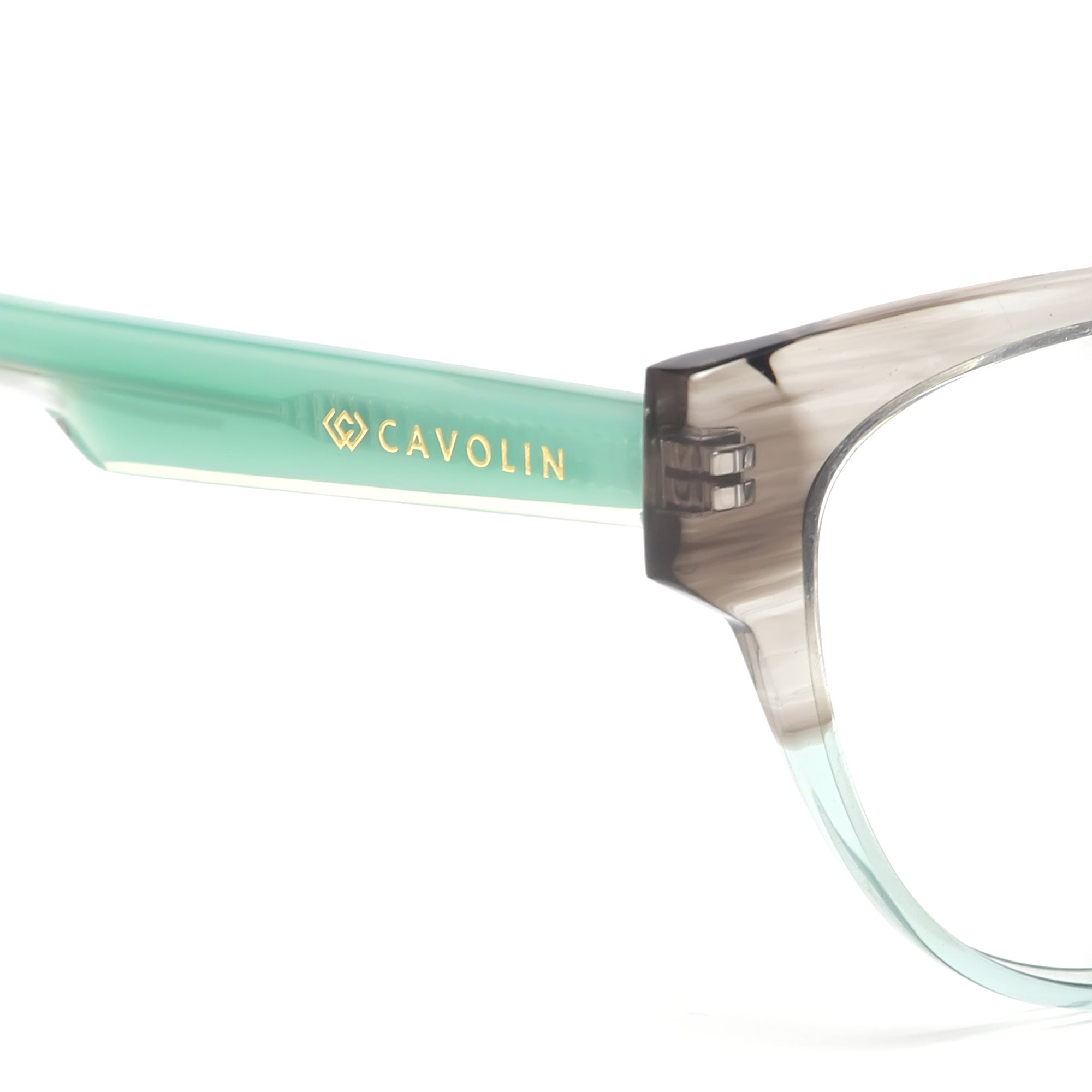 Cavolin Grey Green Cat Eye Eyeglasses