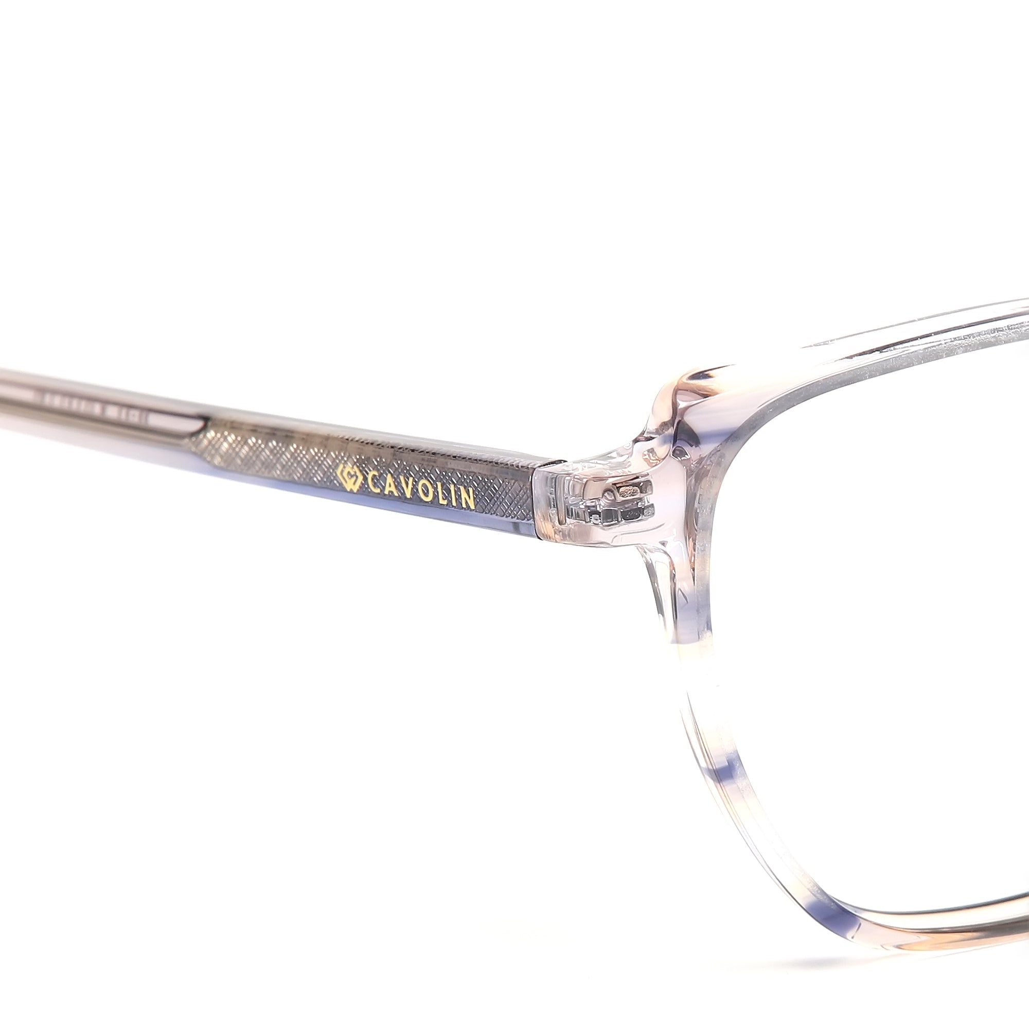 Cavolin Transparent Purple Cat Eye Eyeglasses