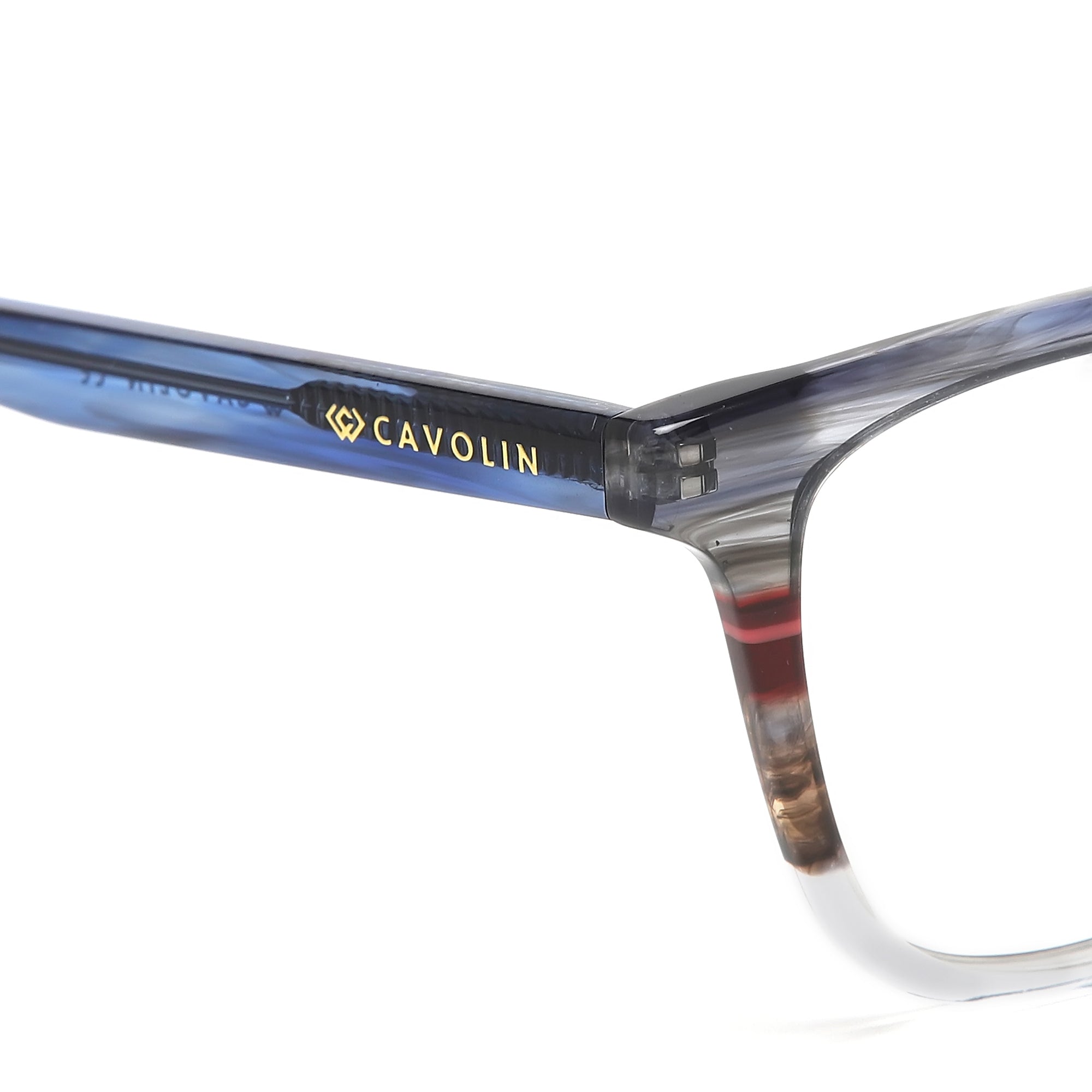 Cavolin Grey Transparent Square Eyeglasses