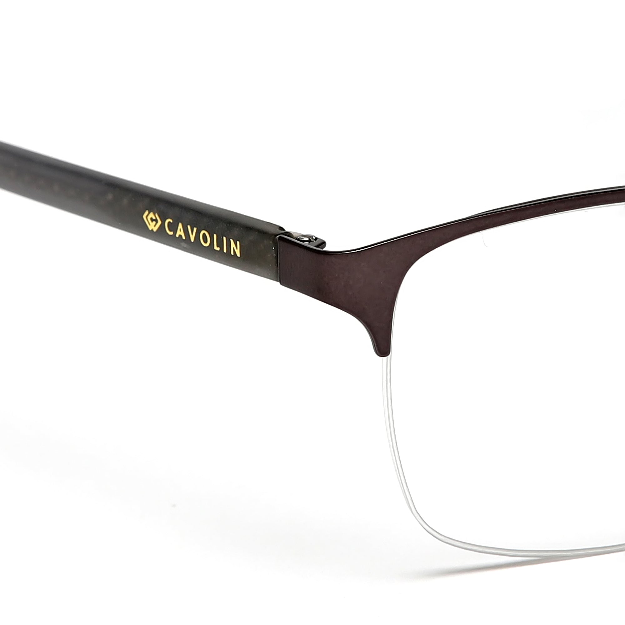 Cavolin Gun Metal Rectangle Eyeglasses